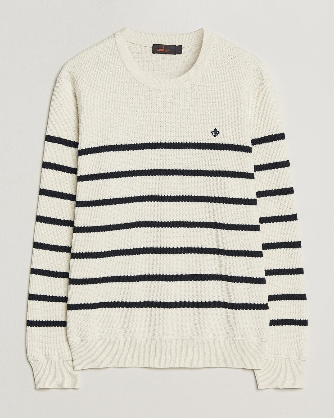 Herre | Trøjer | Morris | Benedict Stripe Oneck Off White