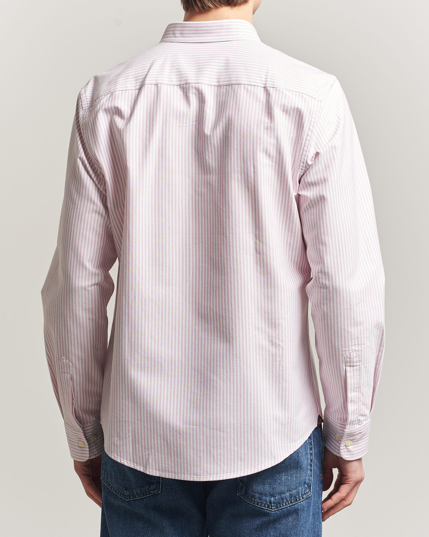 Herre | Skjorter | Morris | Douglas Striped Oxford Shirt Pink