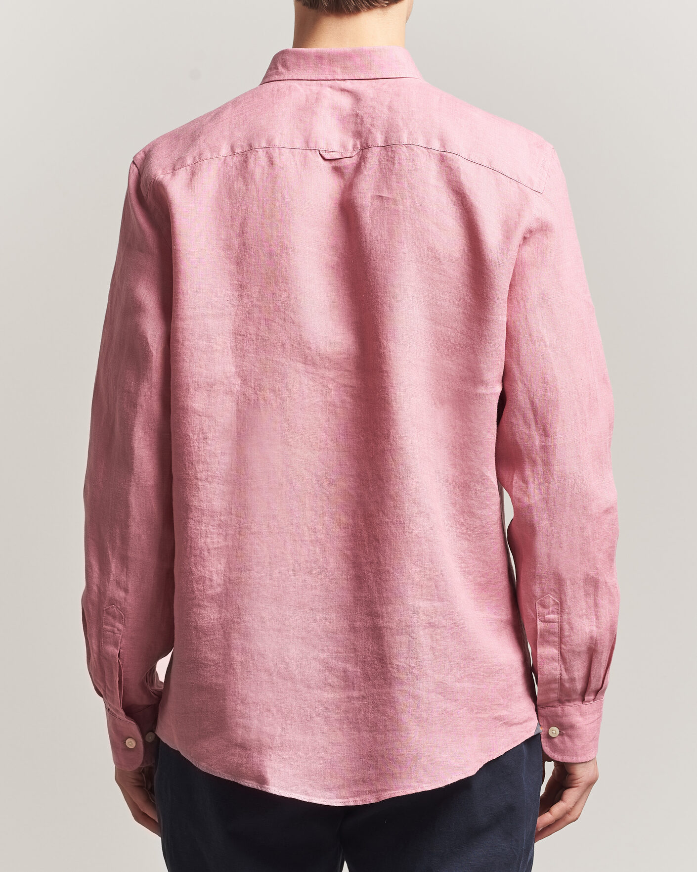 Herre | Skjorter | Morris | Douglas Button Down Linen Shirt Pink