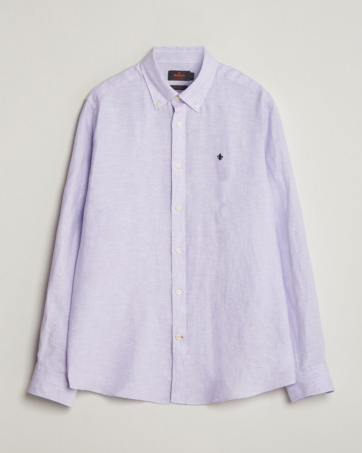 Herre | Skjorter | Morris | Douglas Button Down Linen Shirt Purple