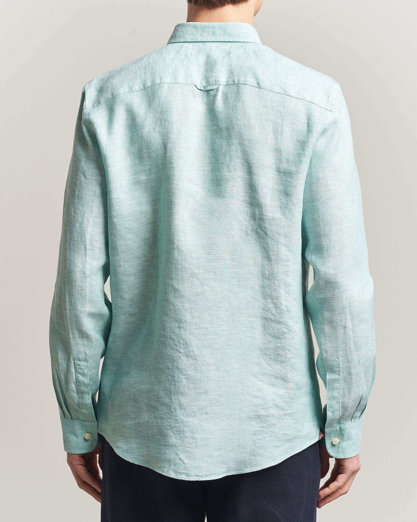 Herre | Skjorter | Morris | Douglas Button Down Linen Shirt Green