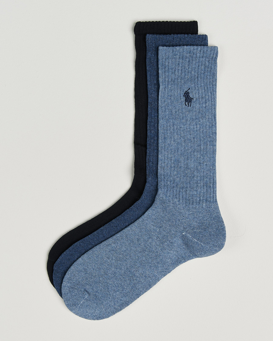 Herre | Undertøj | Polo Ralph Lauren | 3-Pack Crew Sock Denim