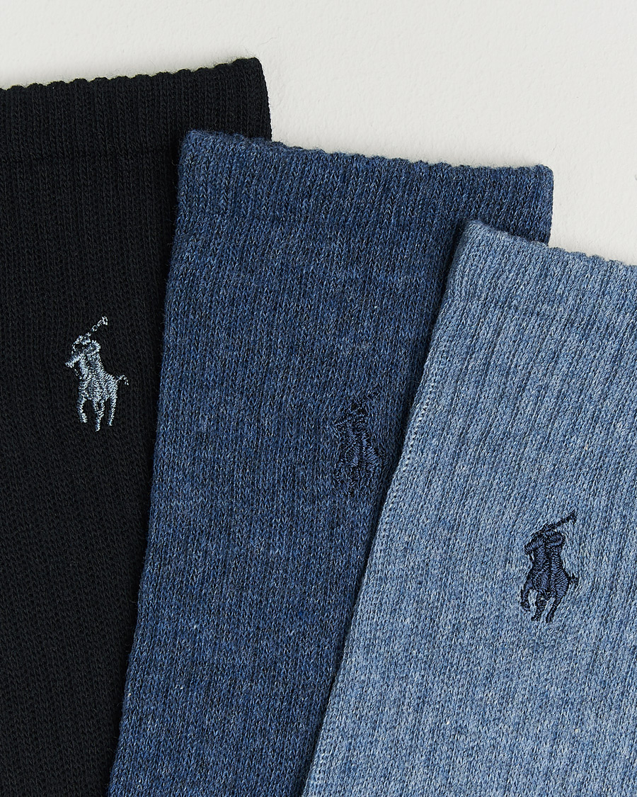 Herre | Undertøj | Polo Ralph Lauren | 3-Pack Crew Sock Denim