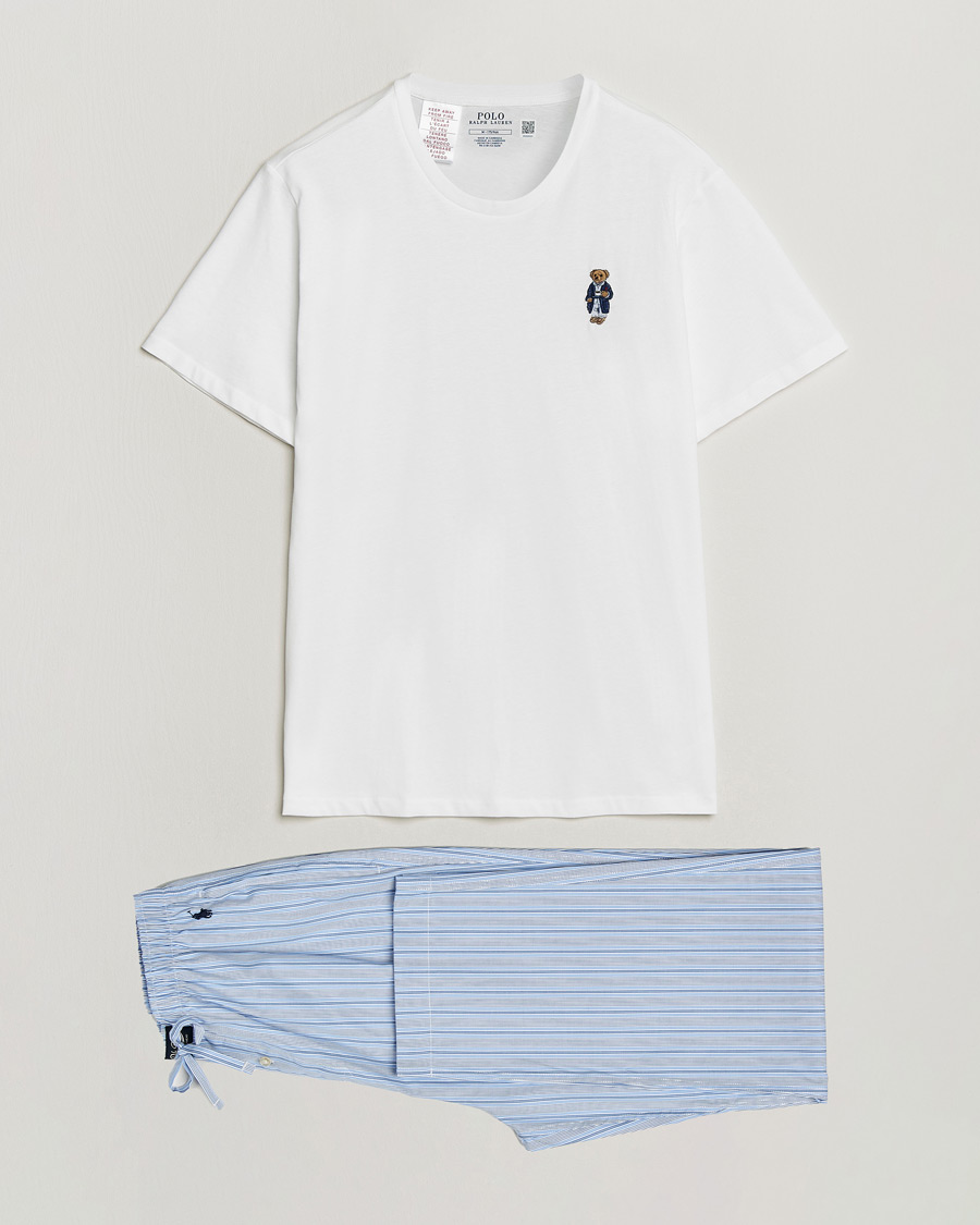 Herre | Pyjamas & Morgenkåber | Polo Ralph Lauren | Cotton Pyjama Set Andrew Stripe/White