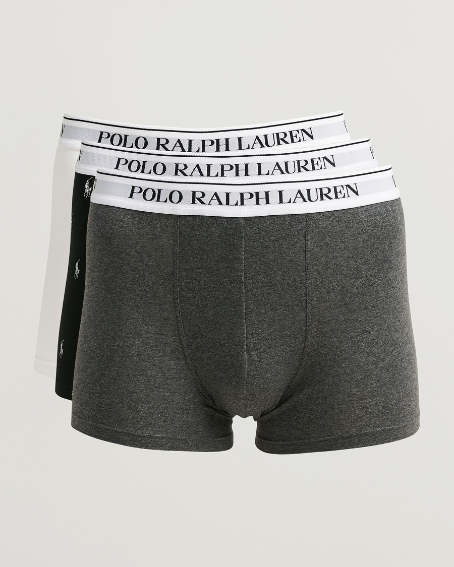 Herre | Undertøj | Polo Ralph Lauren | 3-Pack Trunk White/Grey/Black