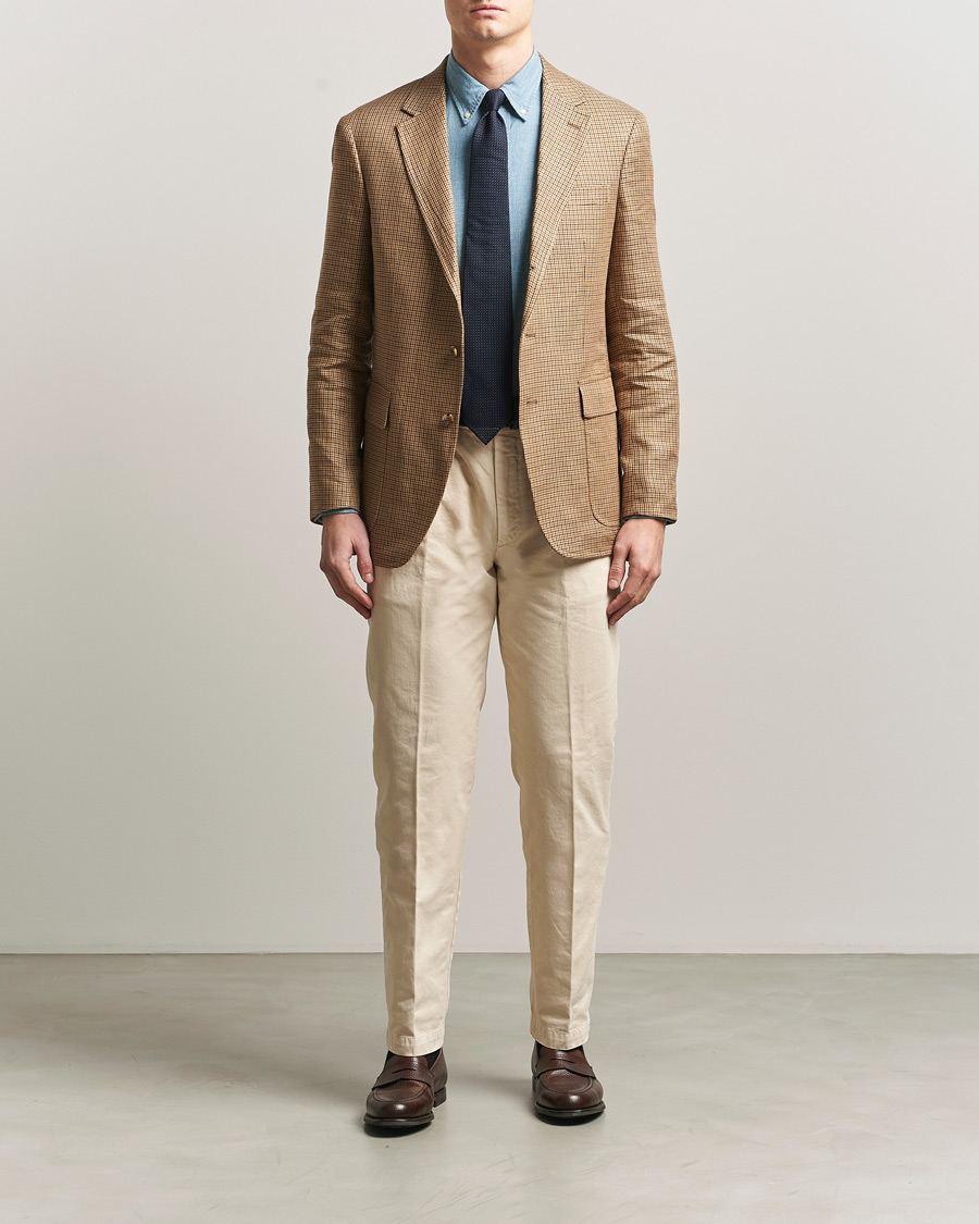 Herre | Blazere & jakker | Polo Ralph Lauren | Mini Guncheck Blazer Camel Multi