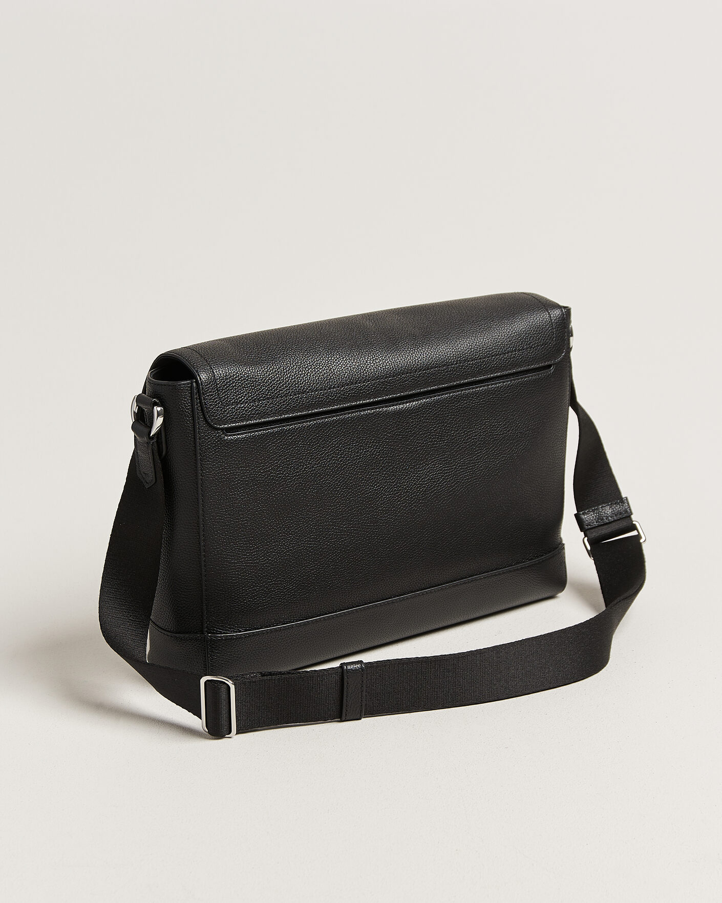 Herre | Tasker | Polo Ralph Lauren | Pebble Leather Messenger Bag Black