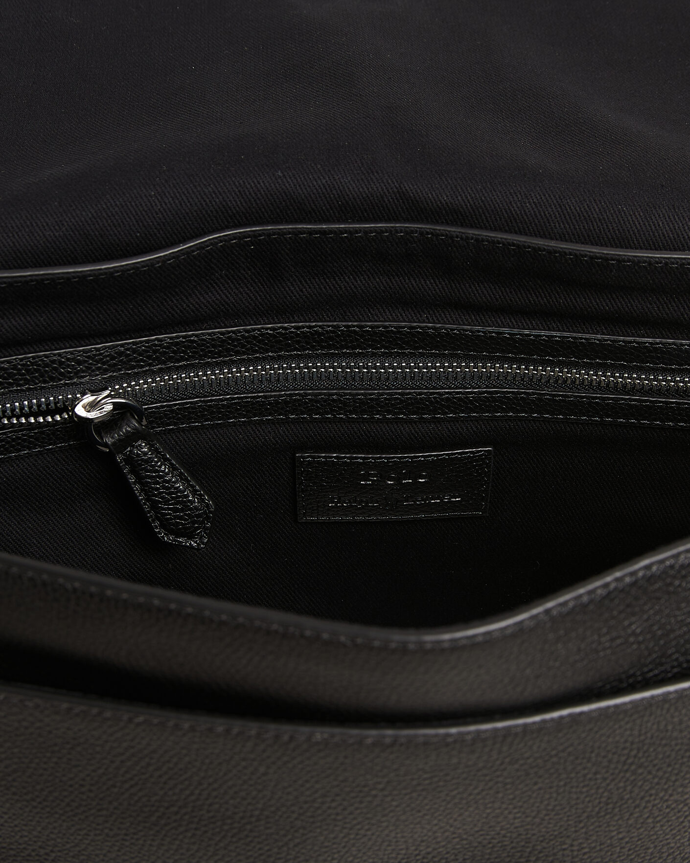 Herre | Tasker | Polo Ralph Lauren | Pebble Leather Messenger Bag Black