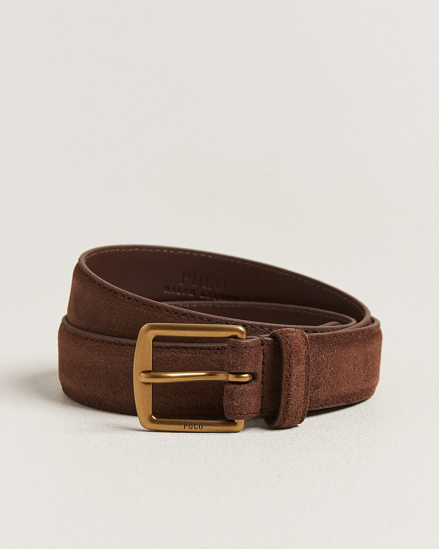 Herre | Bælter | Polo Ralph Lauren | Suede Belt Dark Brown
