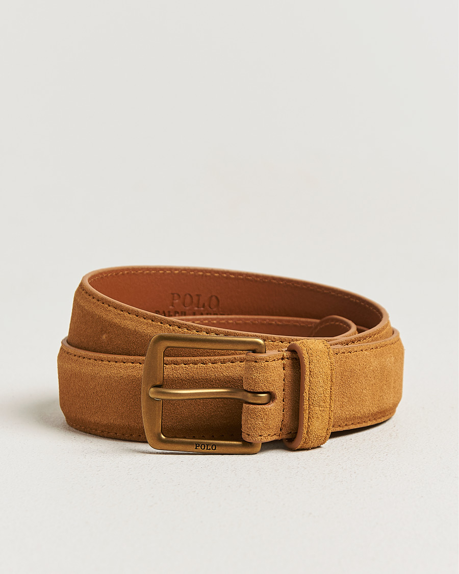 Herre | Bælter | Polo Ralph Lauren | Suede Belt Tan