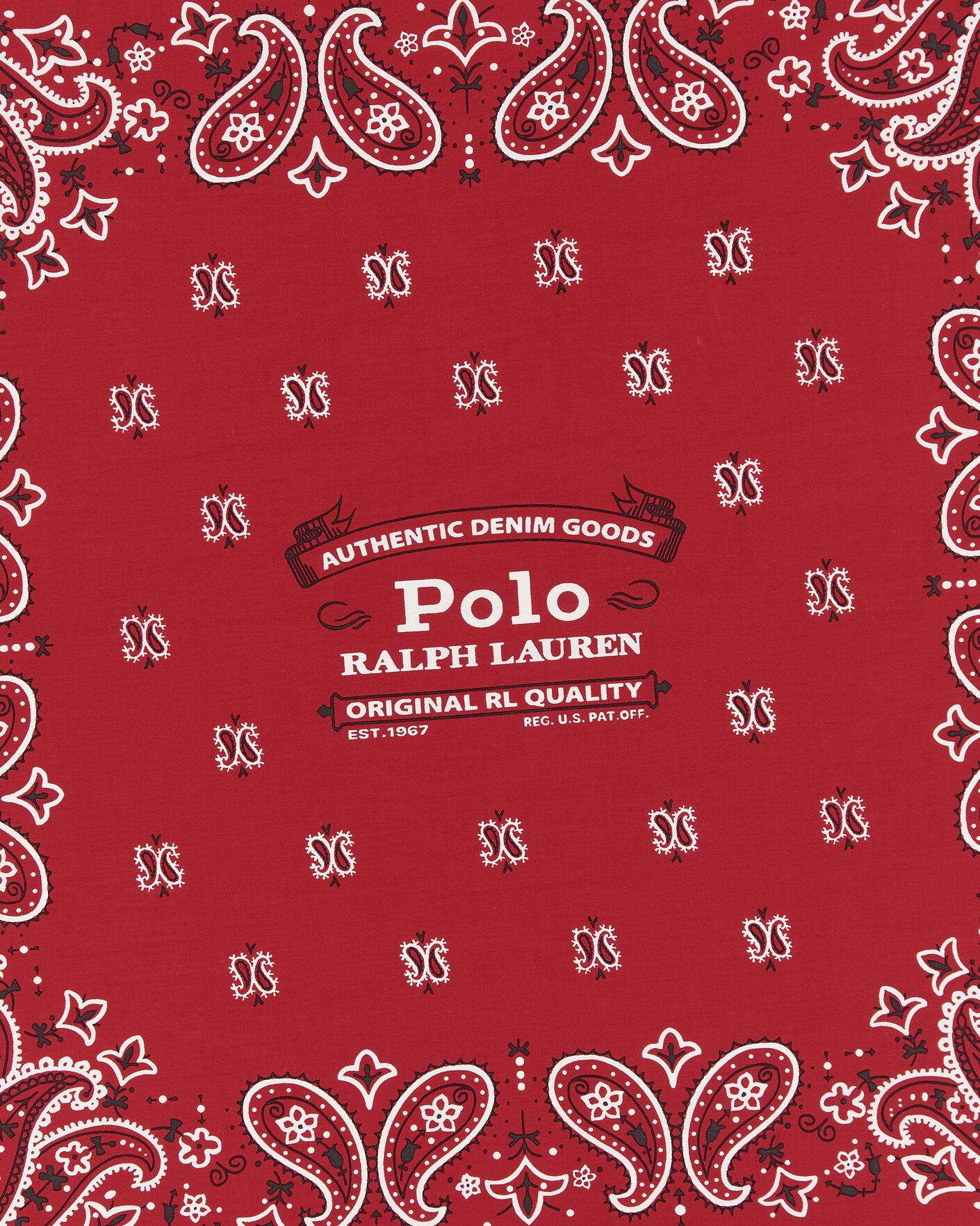Herre | Tørklæde | Polo Ralph Lauren | Cotton Printed Bandana Red/White