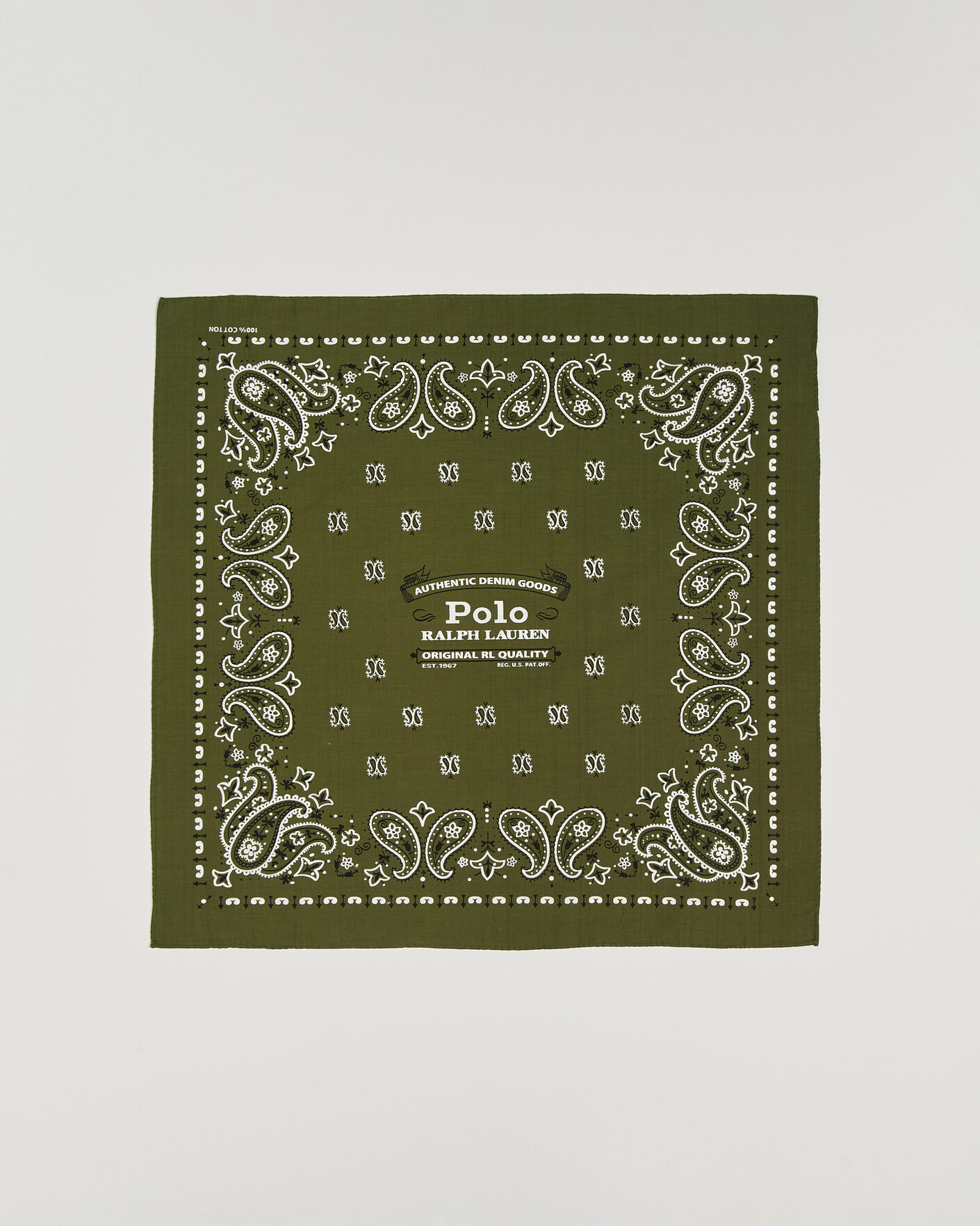 Herre | Tørklæde | Polo Ralph Lauren | Cotton Printed Bandana Supply Olive