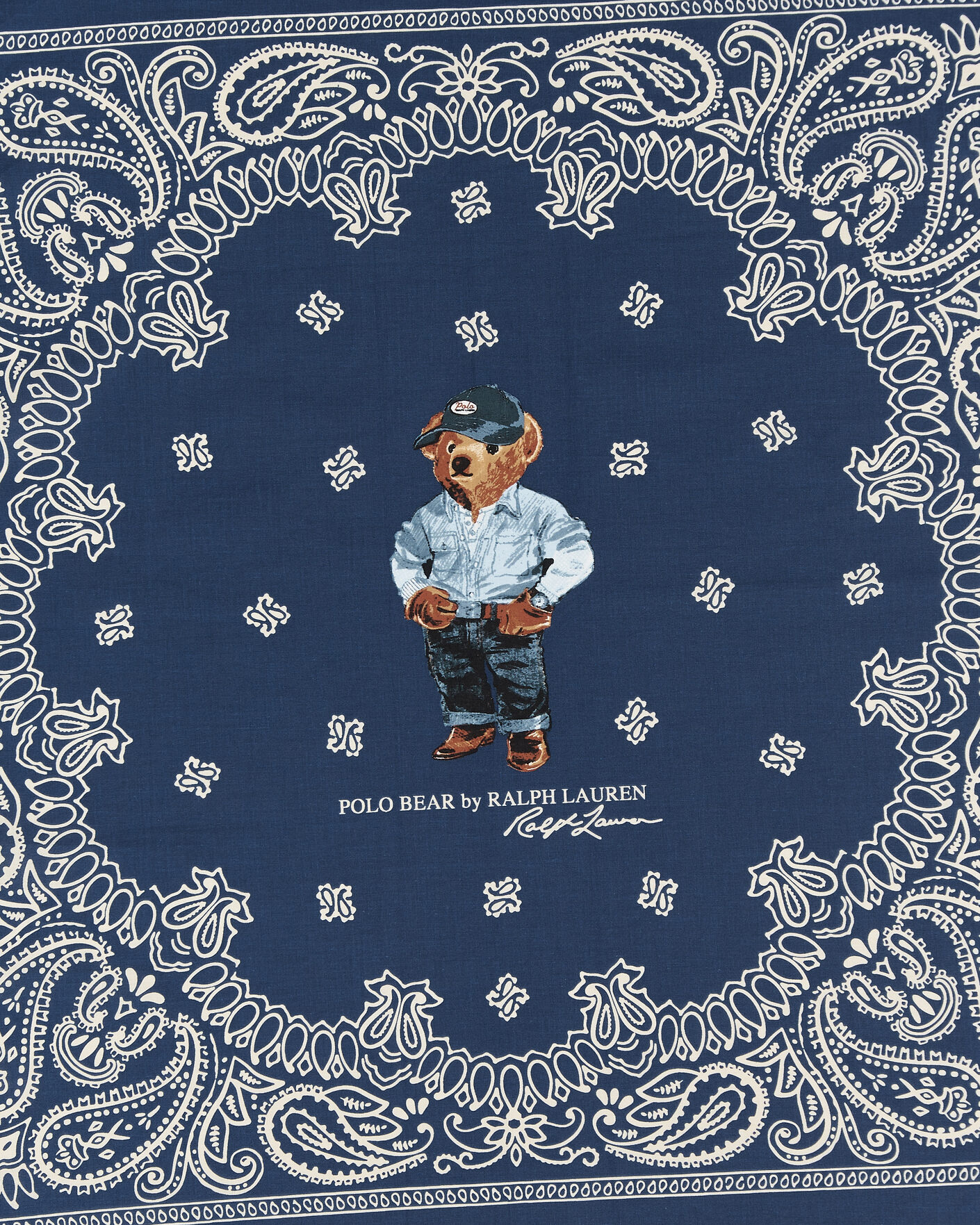 Herre | Tørklæde | Polo Ralph Lauren | Printed Bear Scarf Navy Multi