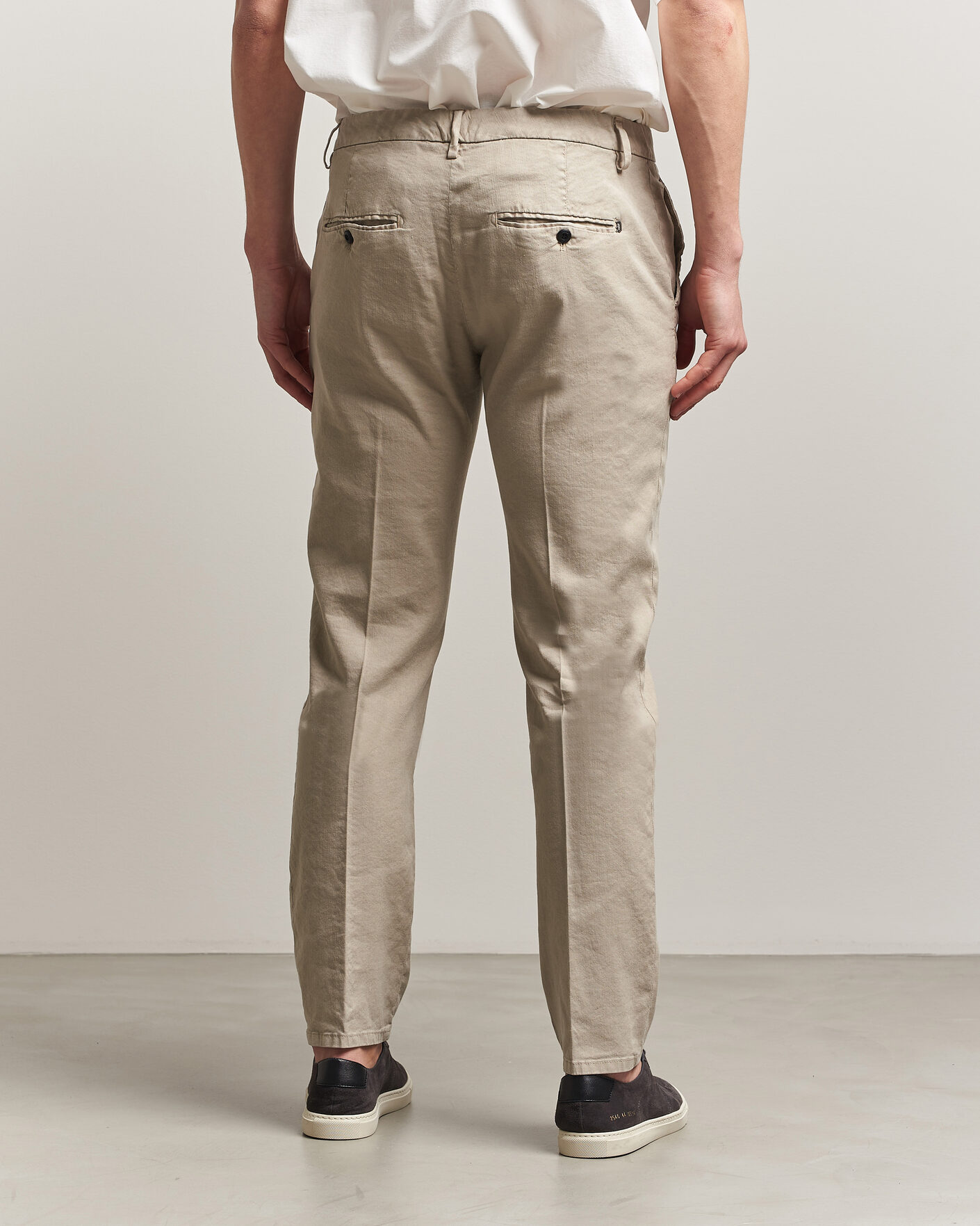 Herre | Bukser | Dondup | Spiritisimo Linen Stretch Chinos Beige