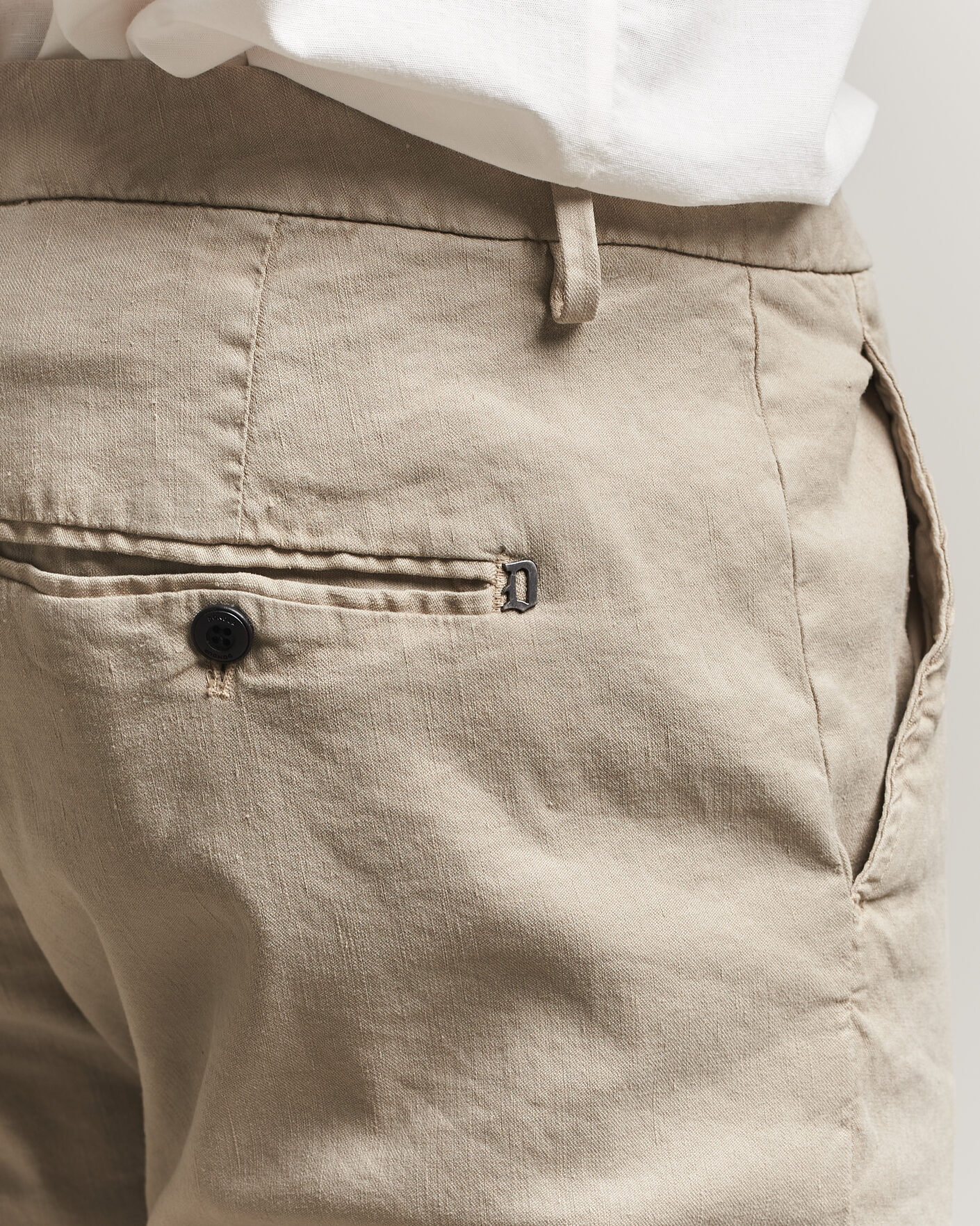 Herre | Bukser | Dondup | Spiritisimo Linen Stretch Chinos Beige