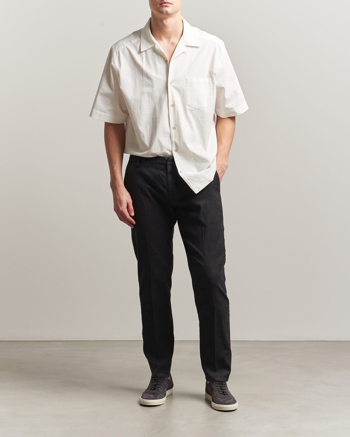 Herre | Bukser | Dondup | Spiritisimo Linen Stretch Chinos Black
