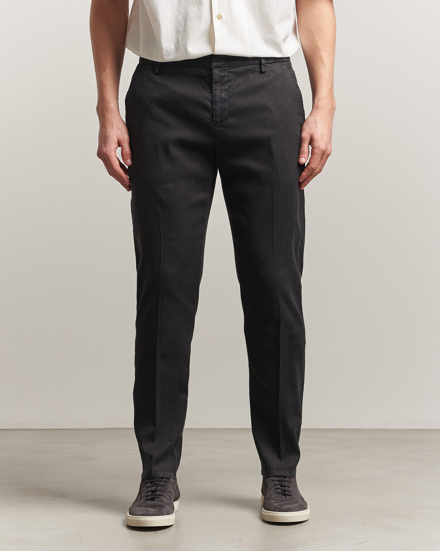 Herre | Bukser | Dondup | Spiritisimo Linen Stretch Chinos Black