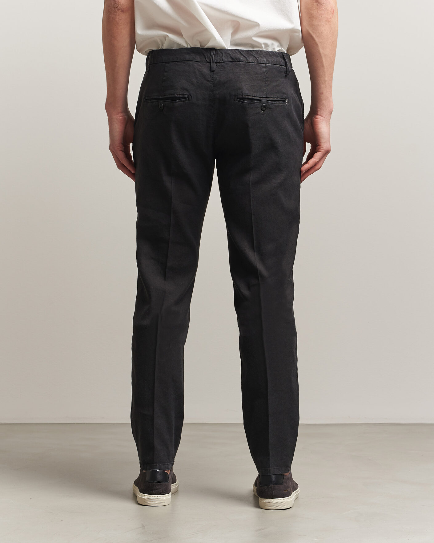 Herre | Bukser | Dondup | Spiritisimo Linen Stretch Chinos Black