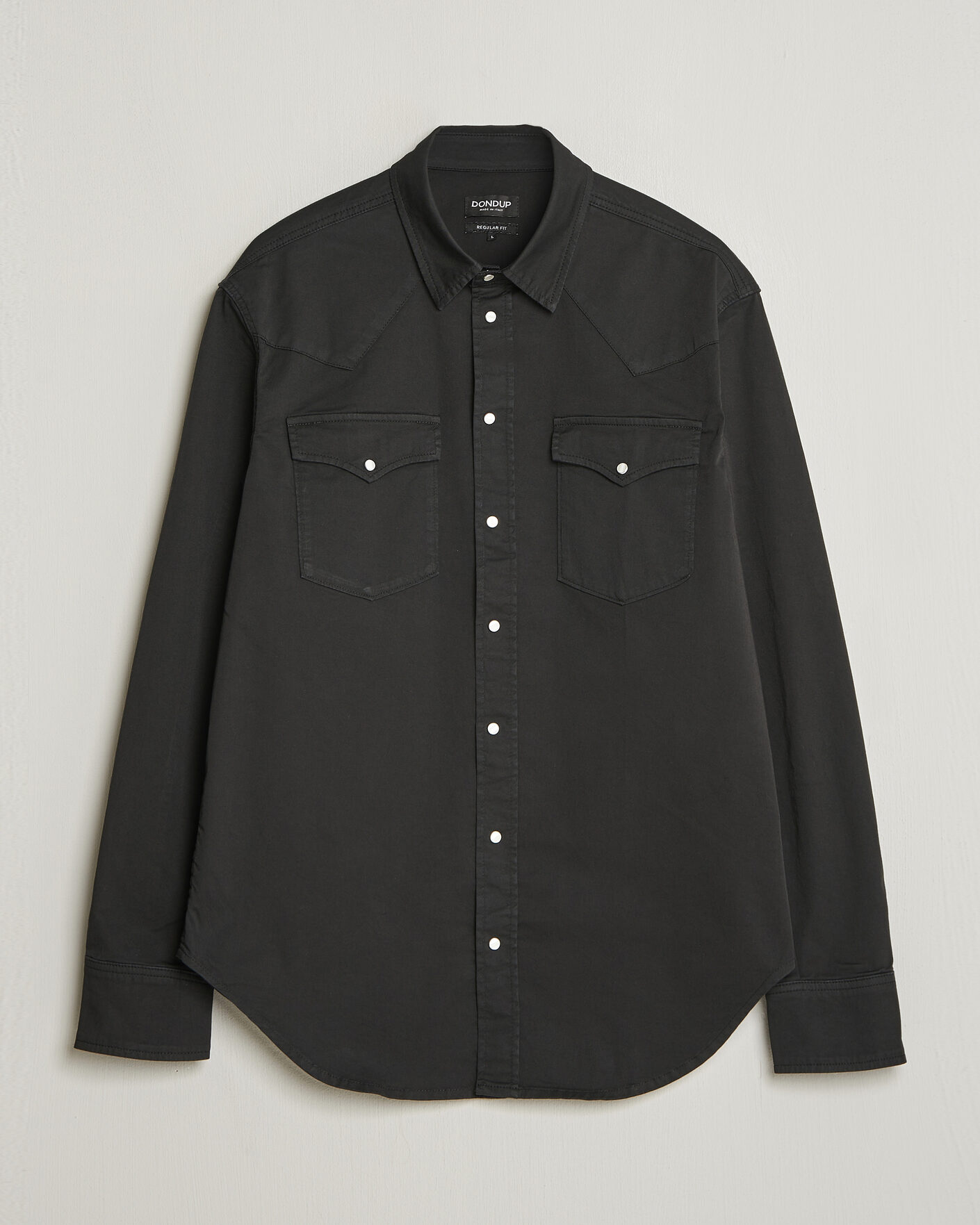 Herre | Skjorter | Dondup | Regular Fit Shirt Washed Black