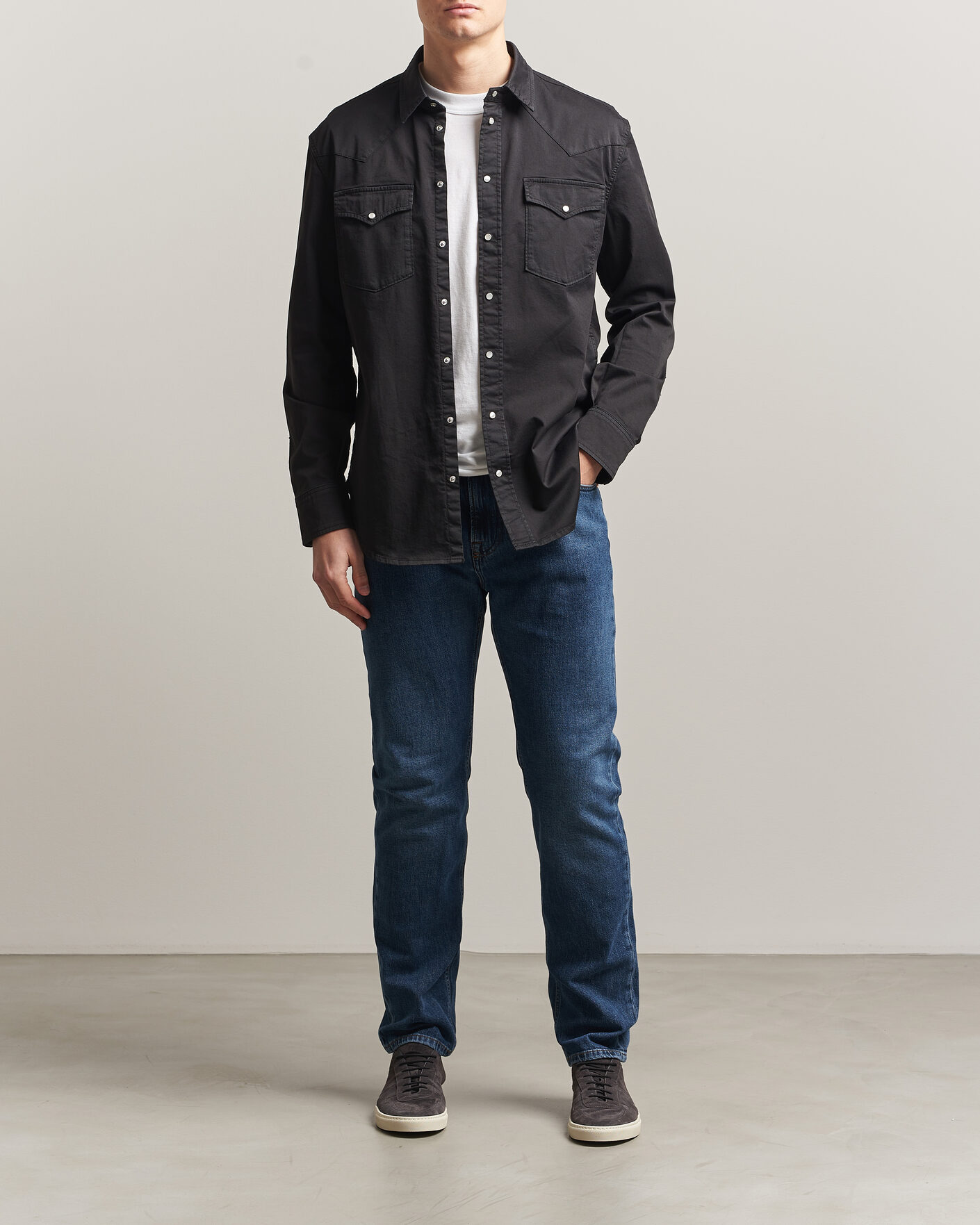 Herre | Skjorter | Dondup | Regular Fit Shirt Washed Black
