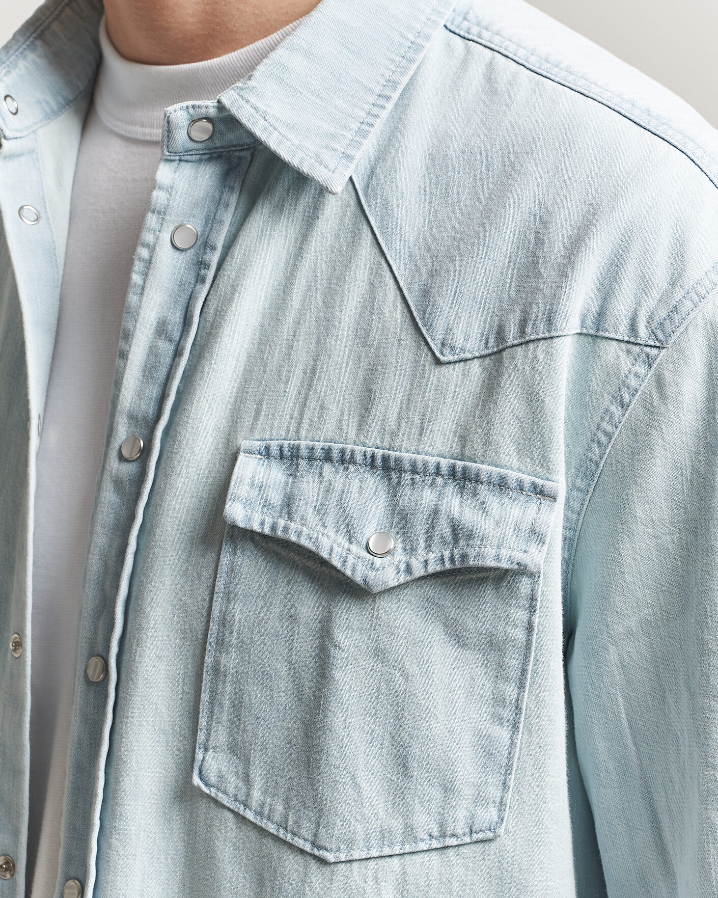 Herre | Skjorter | Dondup | Regular Fit Denim Shirt Light Blue