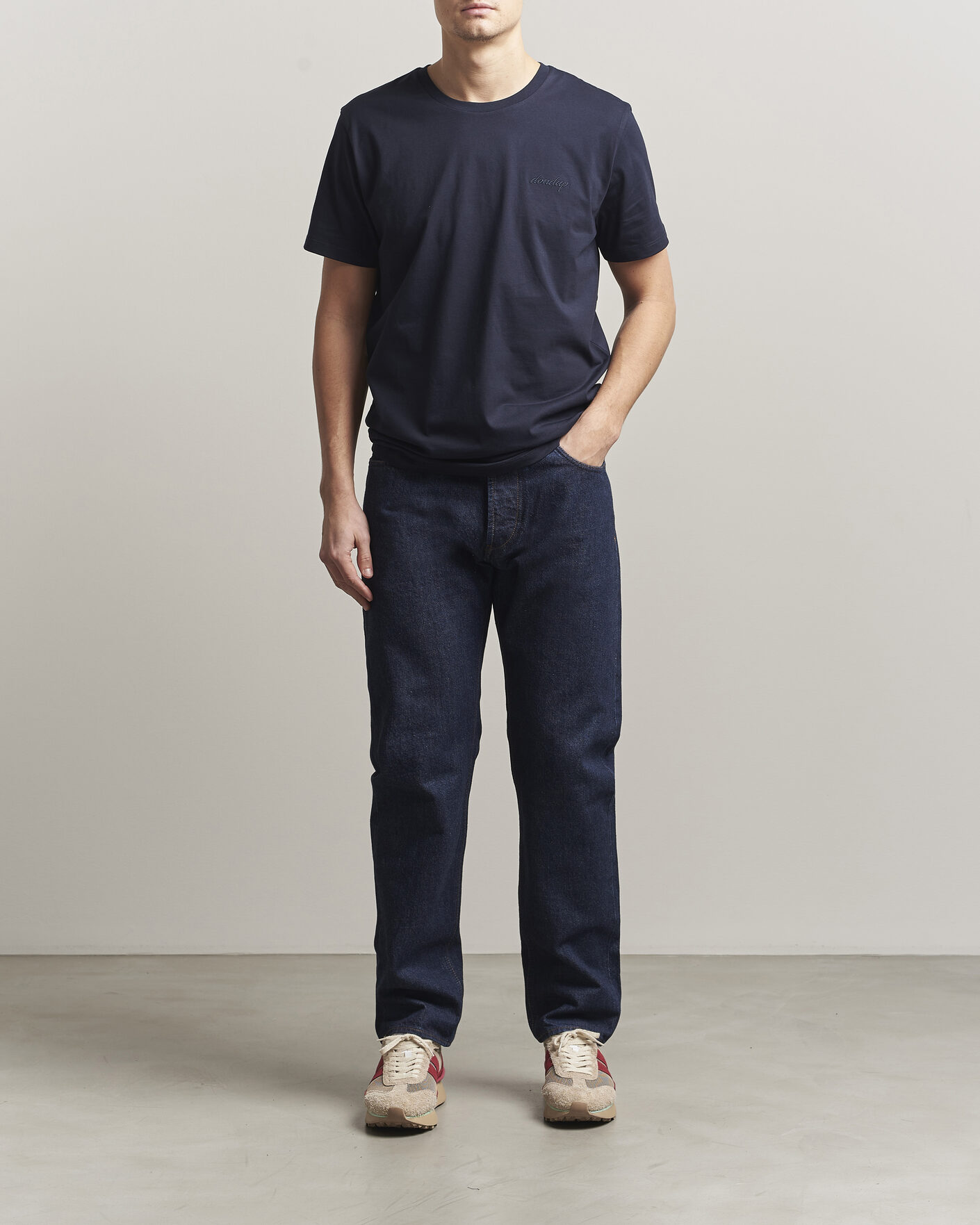 Herre | T-Shirts | Dondup | Logo Crew Neck T-Shirt Navy