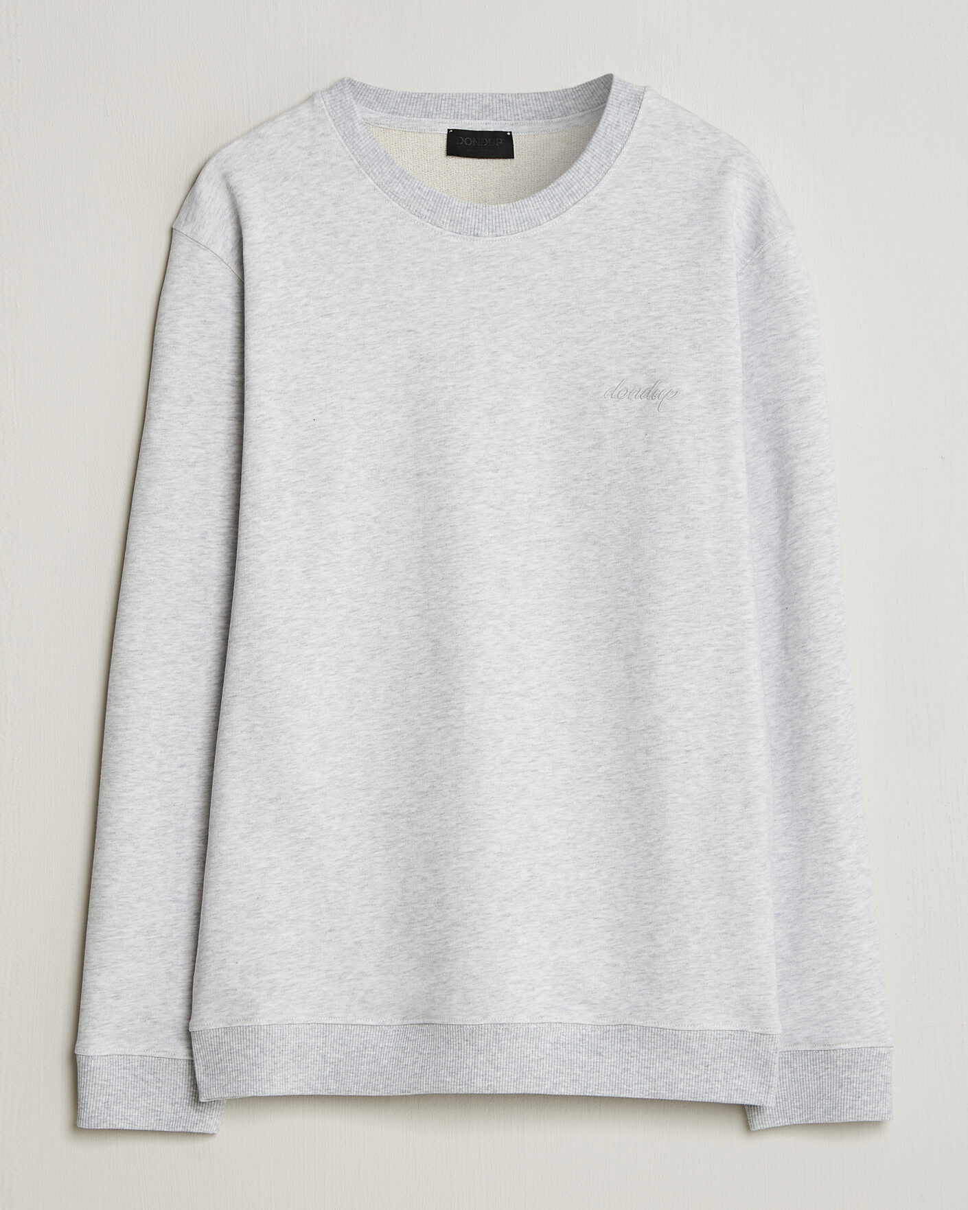 Herre | Trøjer | Dondup | Logo Crew Neck Sweatshirt Light Grey Melange