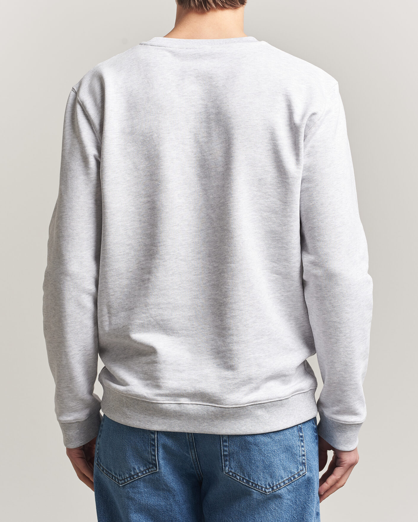 Herre | Trøjer | Dondup | Logo Crew Neck Sweatshirt Light Grey Melange