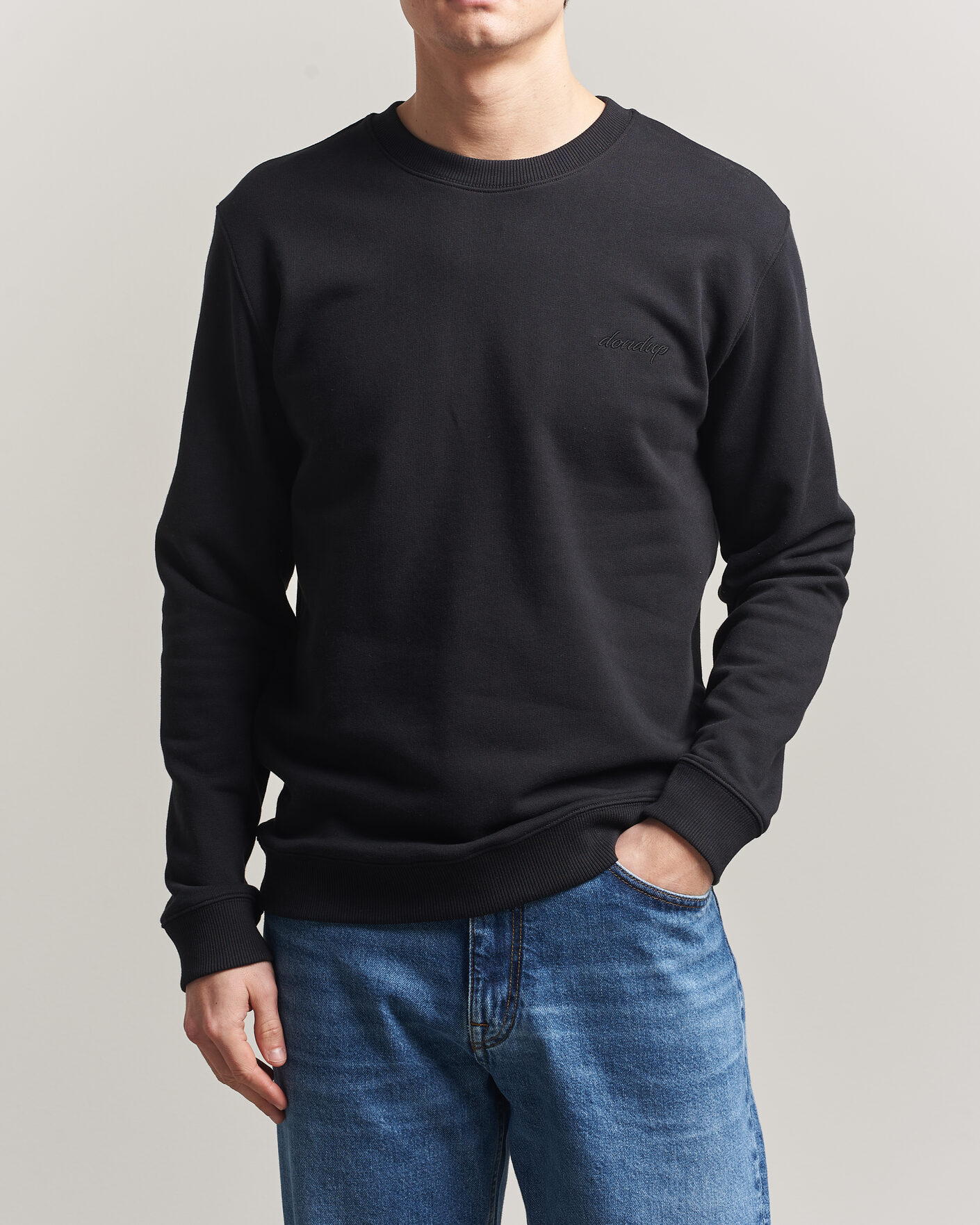 Herre | Trøjer | Dondup | Logo Crew Neck Sweatshirt Black