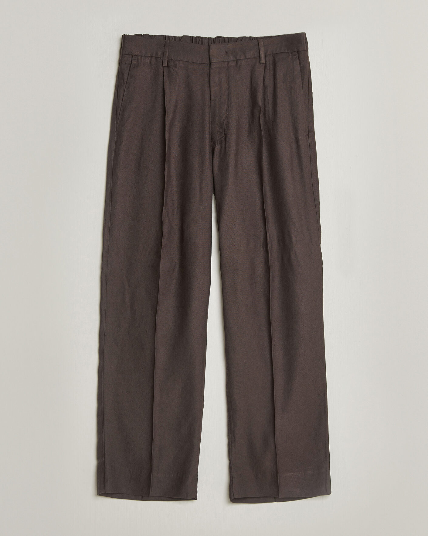 Herre | Bukser | NN07 | Kay Linen/Viscose Drawstring Trousers Deep Truffle