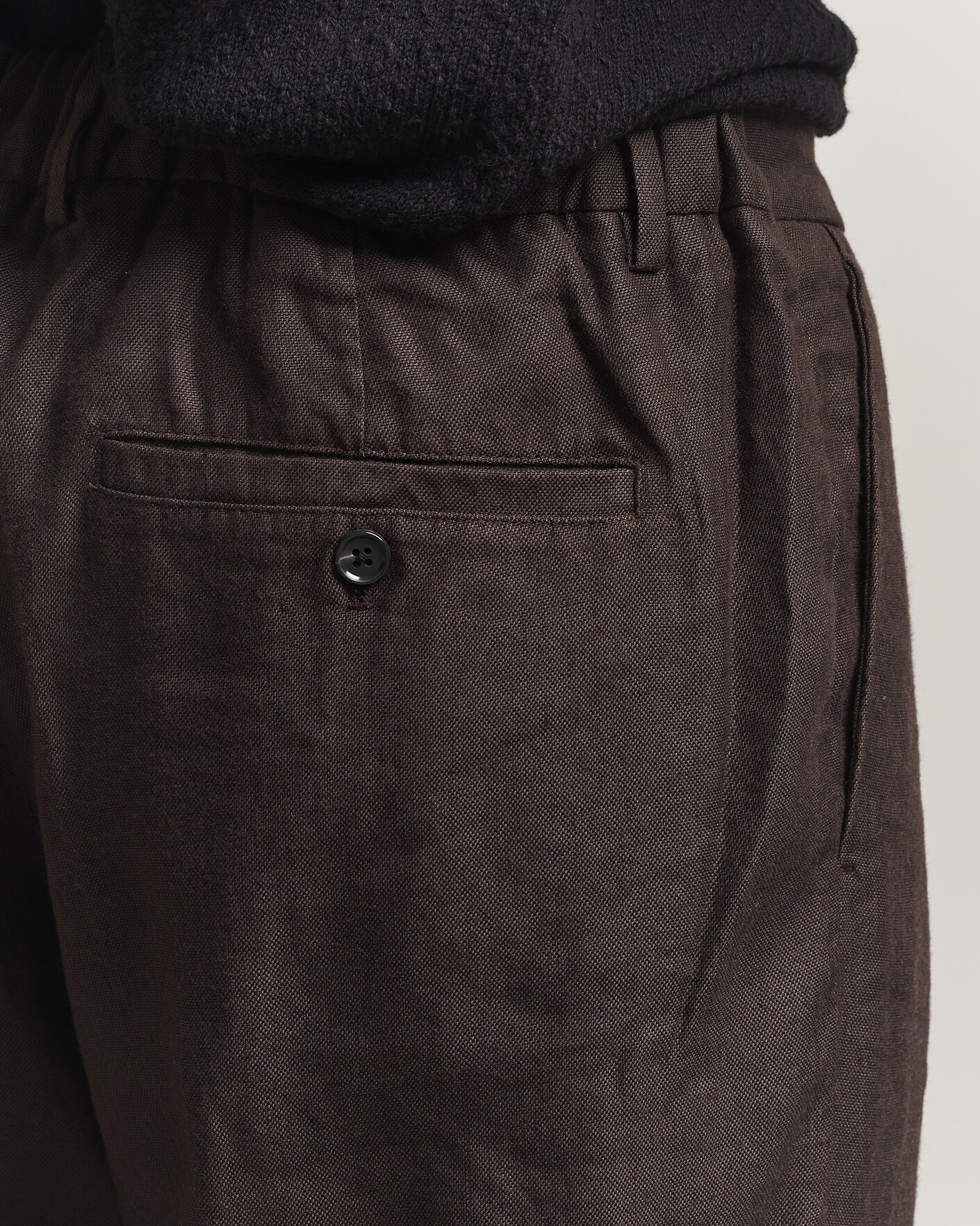 Herre | Bukser | NN07 | Kay Linen/Viscose Drawstring Trousers Deep Truffle