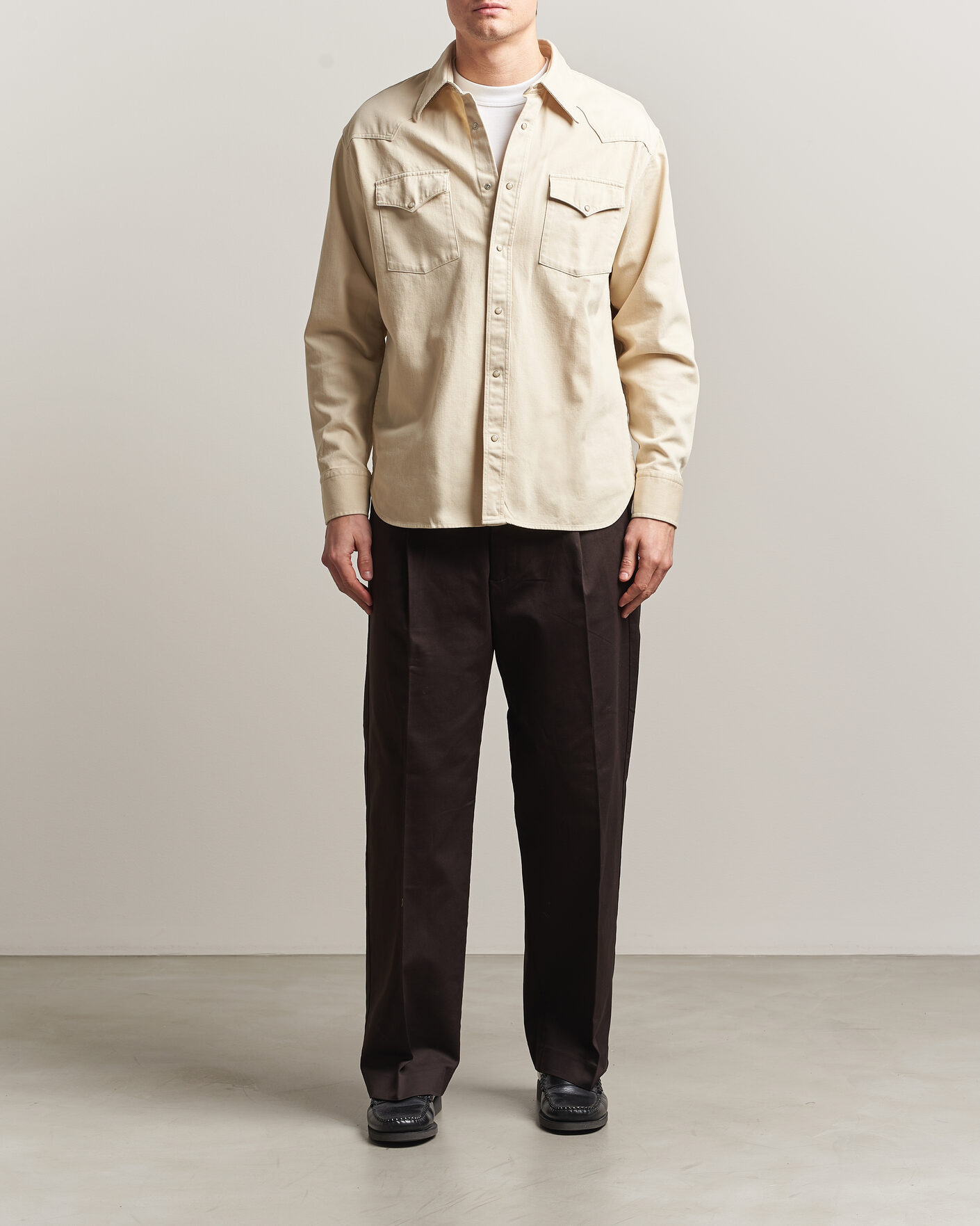 Herre | Bukser | NN07 | Kay Cotton Pleated Trousers Deep Truffle