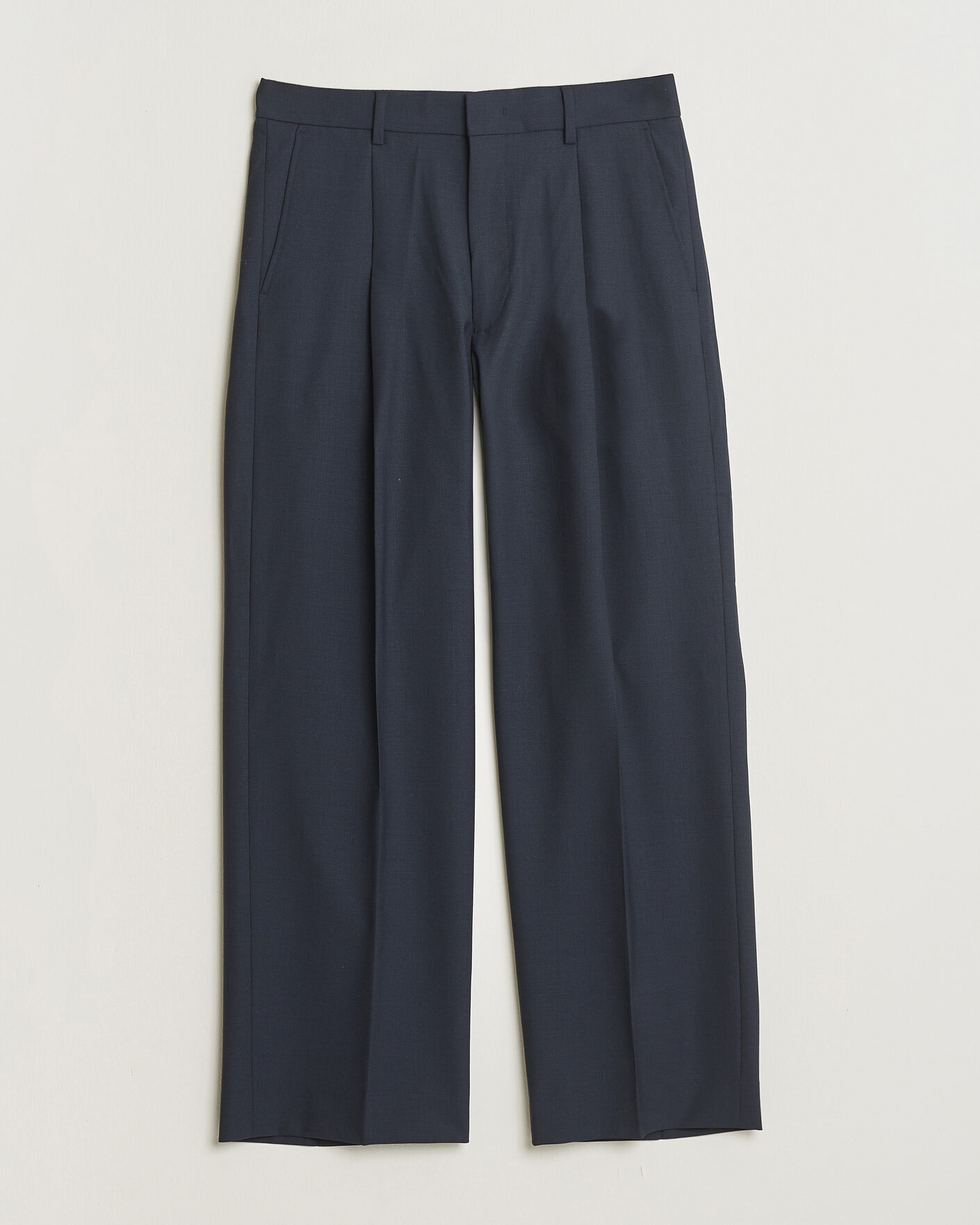 Herre | Bukser | NN07 | Kay Summer Wool Drawstring Trousers Deep Navy