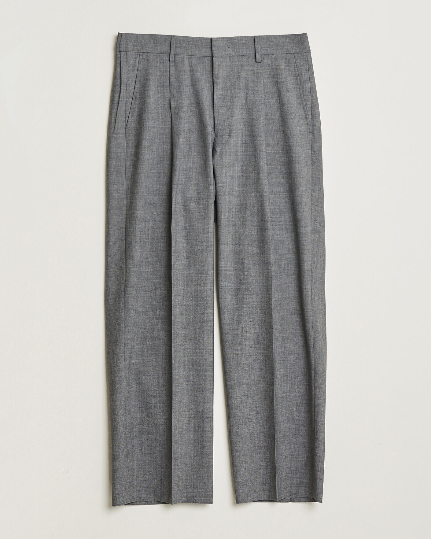 Herre | Bukser | NN07 | Kay Summer Wool Drawstring Trousers Light Grey Melange
