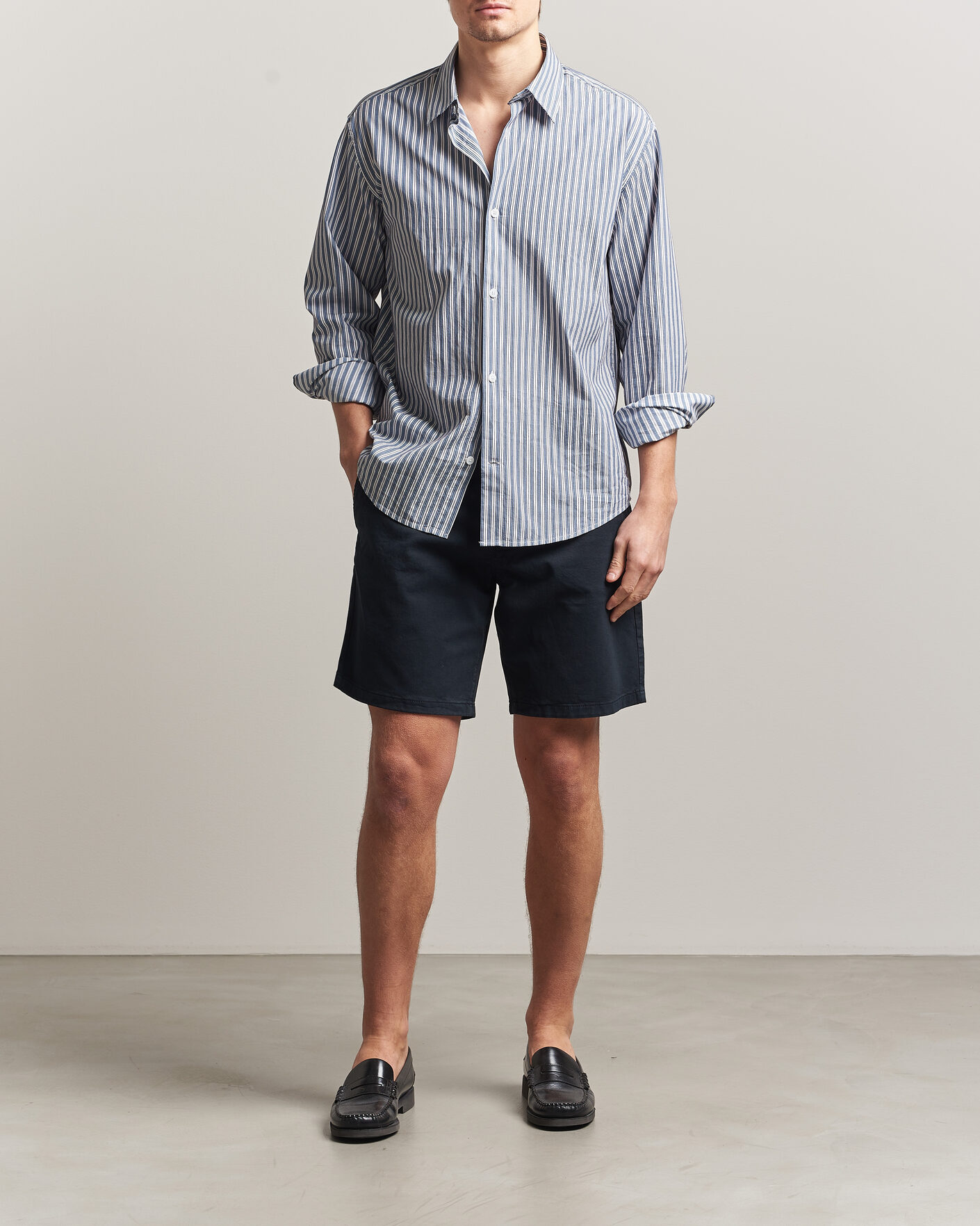 Herre | Shorts | NN07 | Aden Regular Fit Chino Shorts Navy Blue