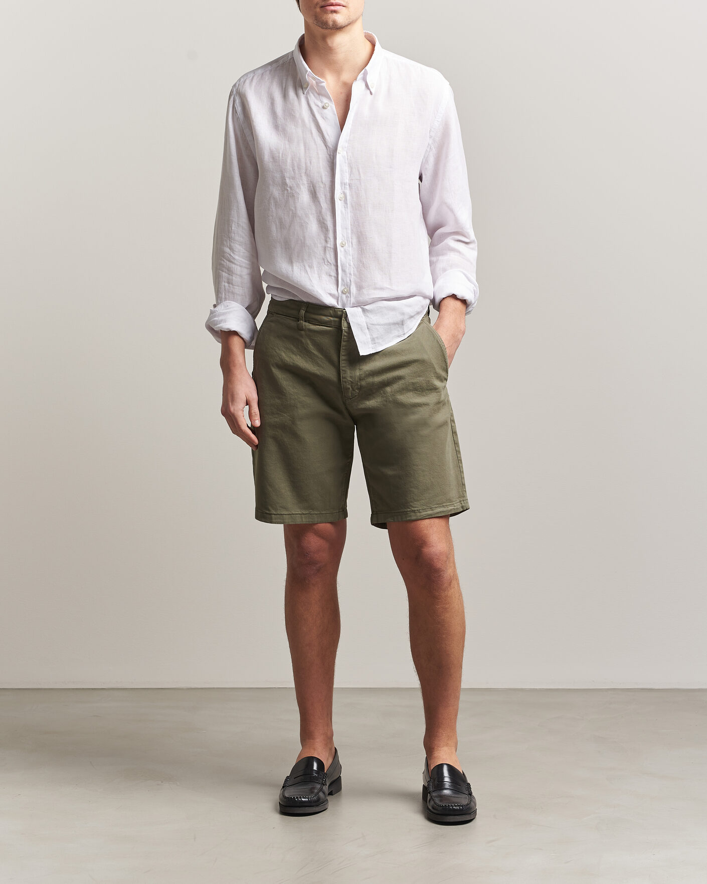 Herre | Shorts | NN07 | Aden Regular Fit Chino Shorts Capers Green