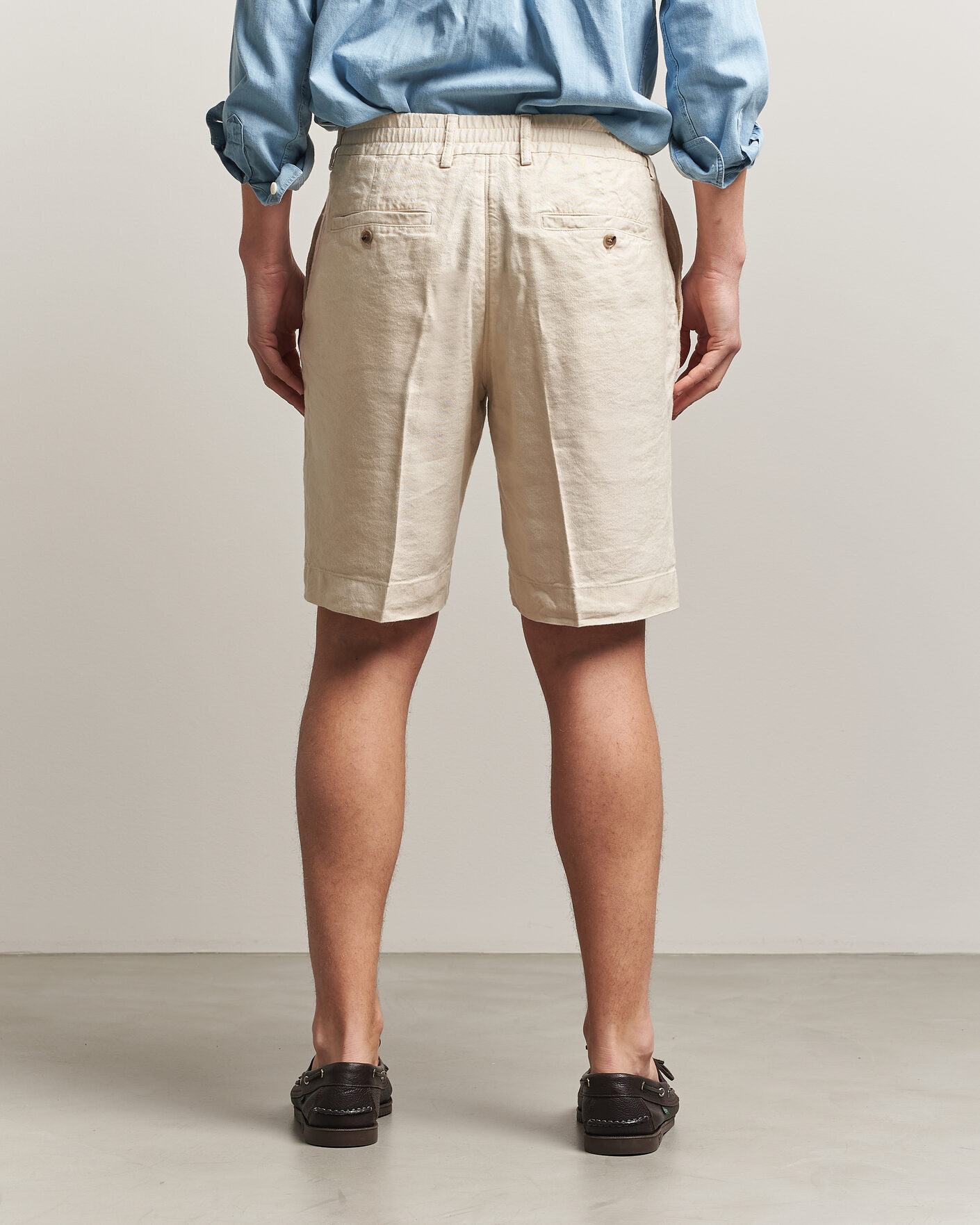 Herre | Shorts | NN07 | Billie Linen/Viscose Drawstring Shorts Ivory