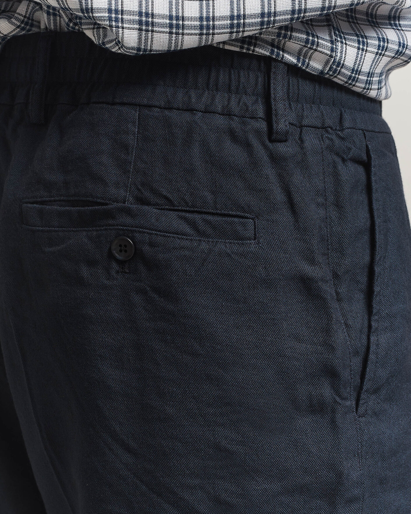 Herre | Shorts | NN07 | Billie Linen/Viscose Drawstring Shorts Deep Navy