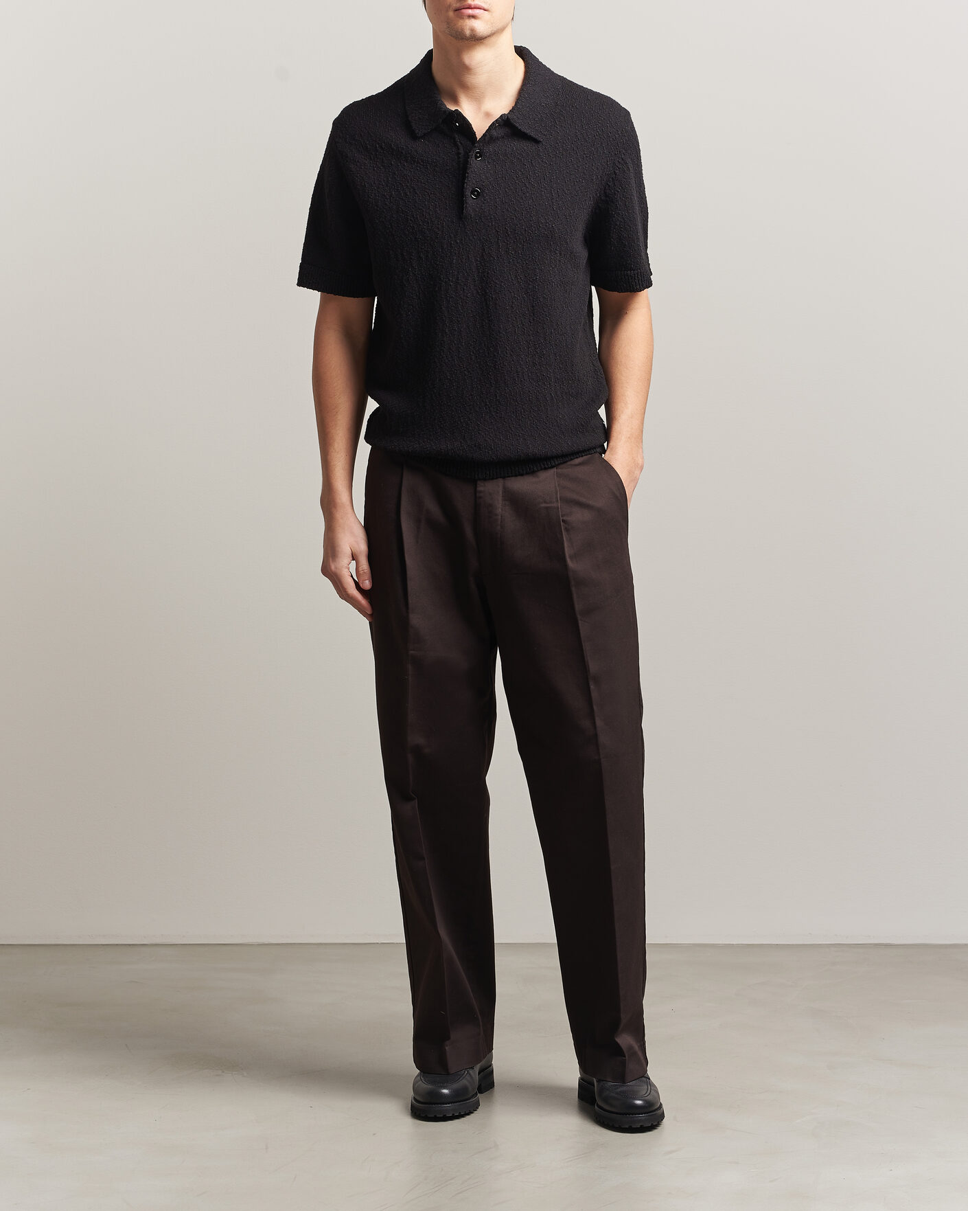 Herre | Polotrøjer | NN07 | Randy Knitted Polo Black