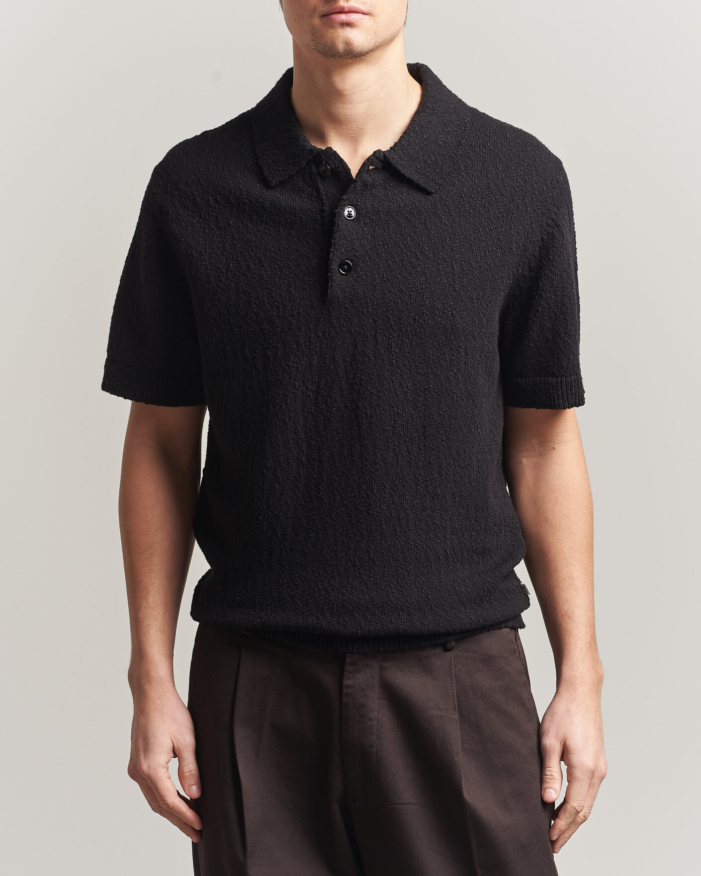 Herre | Polotrøjer | NN07 | Randy Knitted Polo Black
