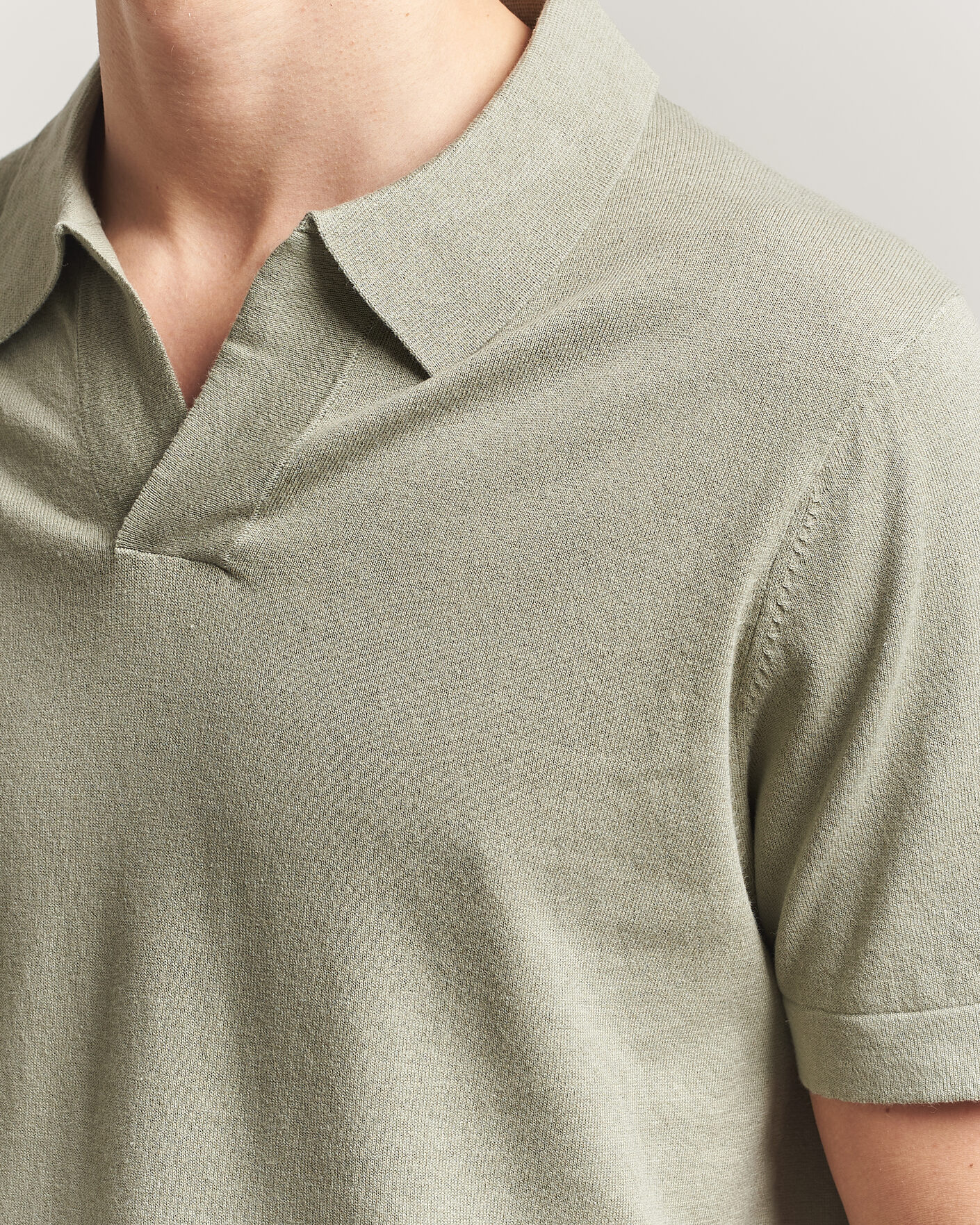Herre | Polotrøjer | NN07 | Ryan Cotton/Linen Polo Sage Green
