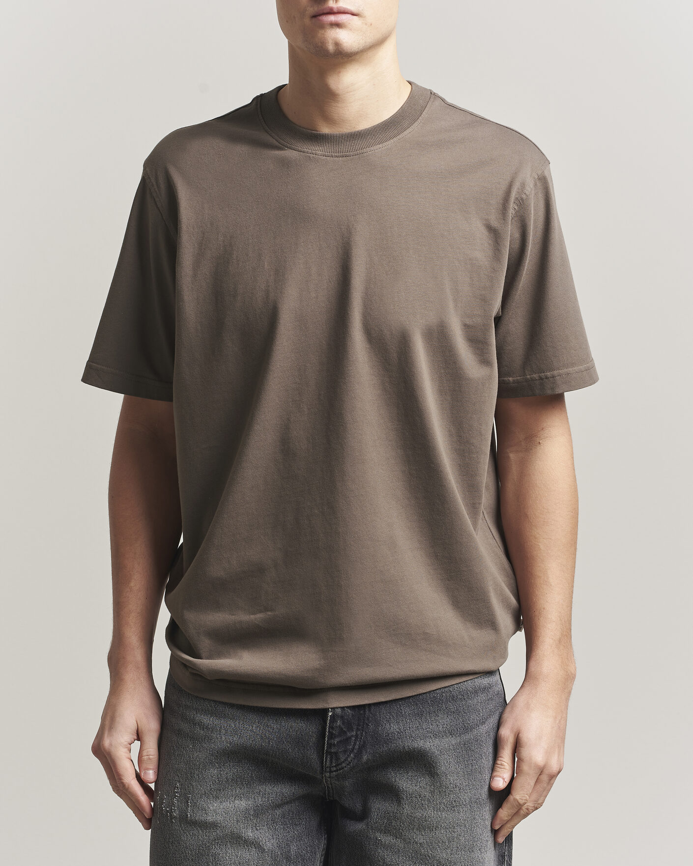 Herre | T-Shirts | NN07 | Adam Pima Crew Neck T-Shirt Mable Husk