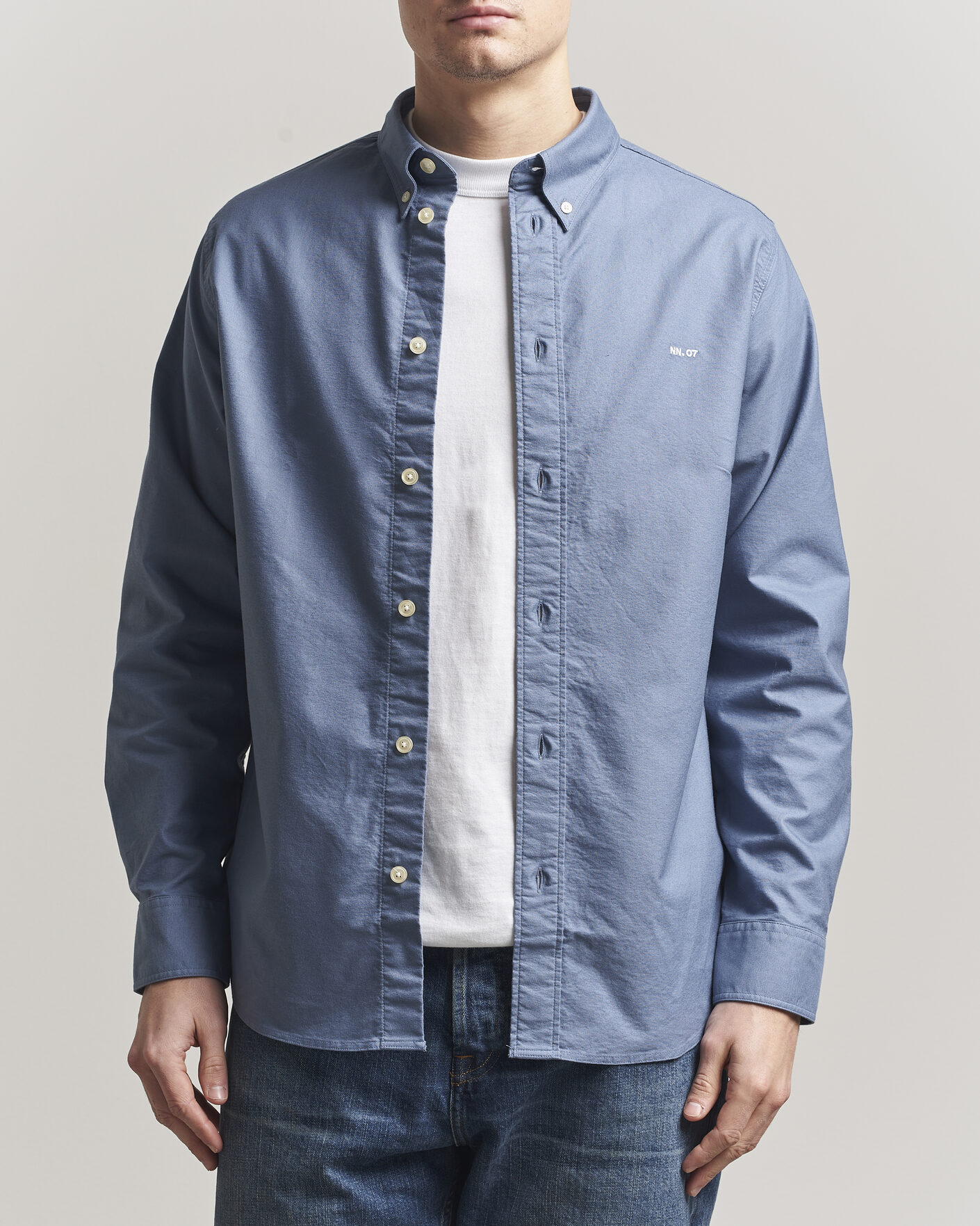 Herre | Skjorter | NN07 | Colby Oxford Shirt Stone Blue