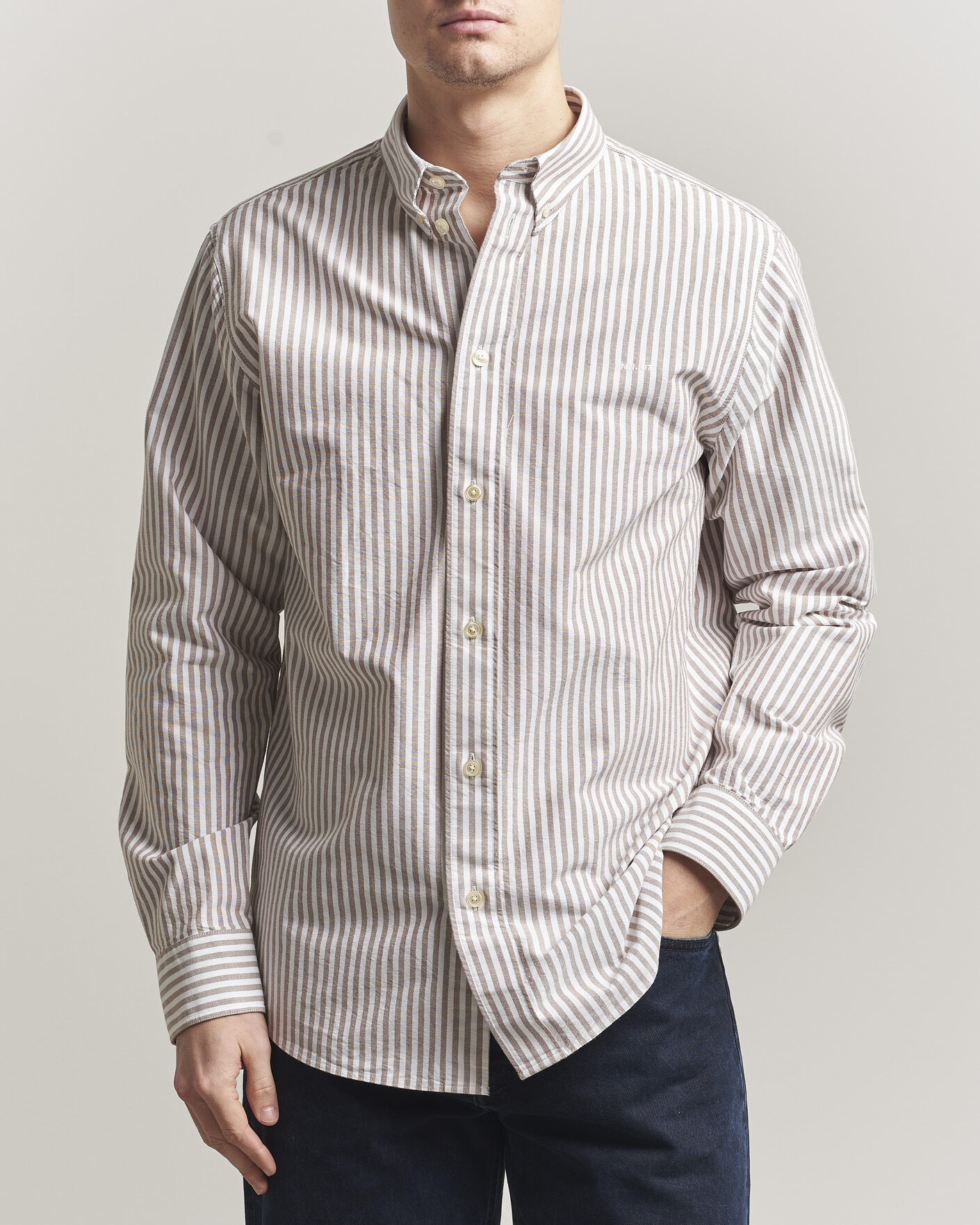 Herre | Skjorter | NN07 | Colby Oxford Shirt Terracotta/White