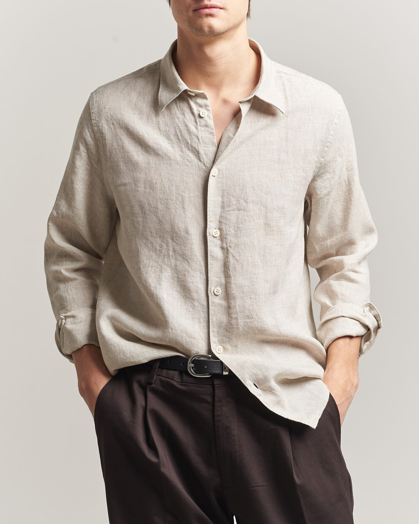 Herre | Skjorter | NN07 | Enzo Linen Shirt Oat