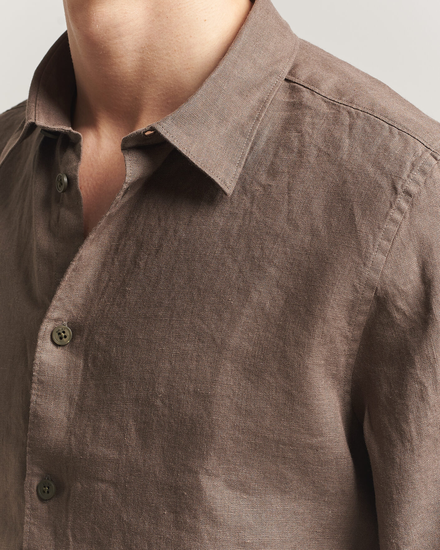 Herre | Skjorter | NN07 | Enzo Linen Shirt Mable Husk