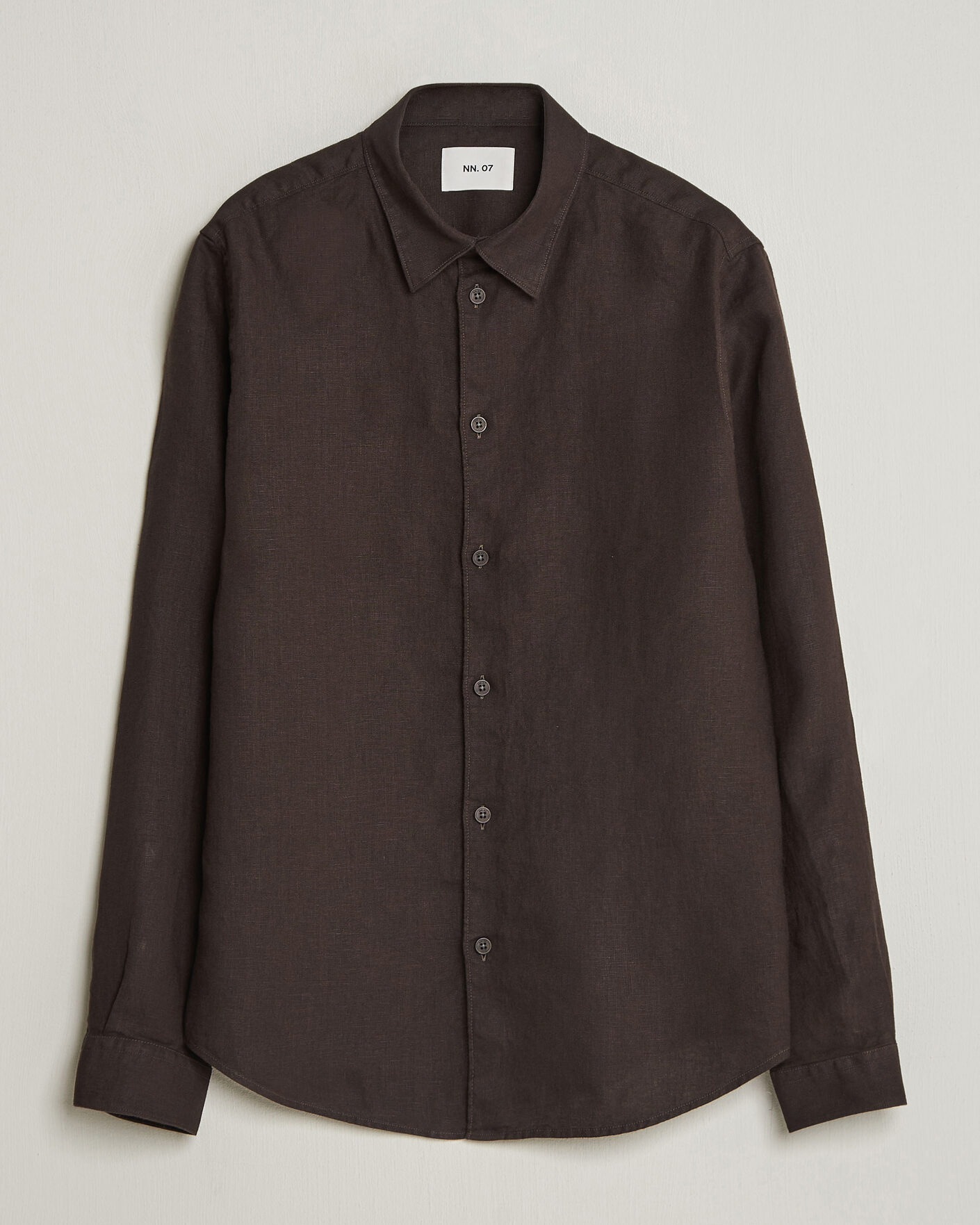 Herre | Skjorter | NN07 | Enzo Linen Shirt Deep Truffle