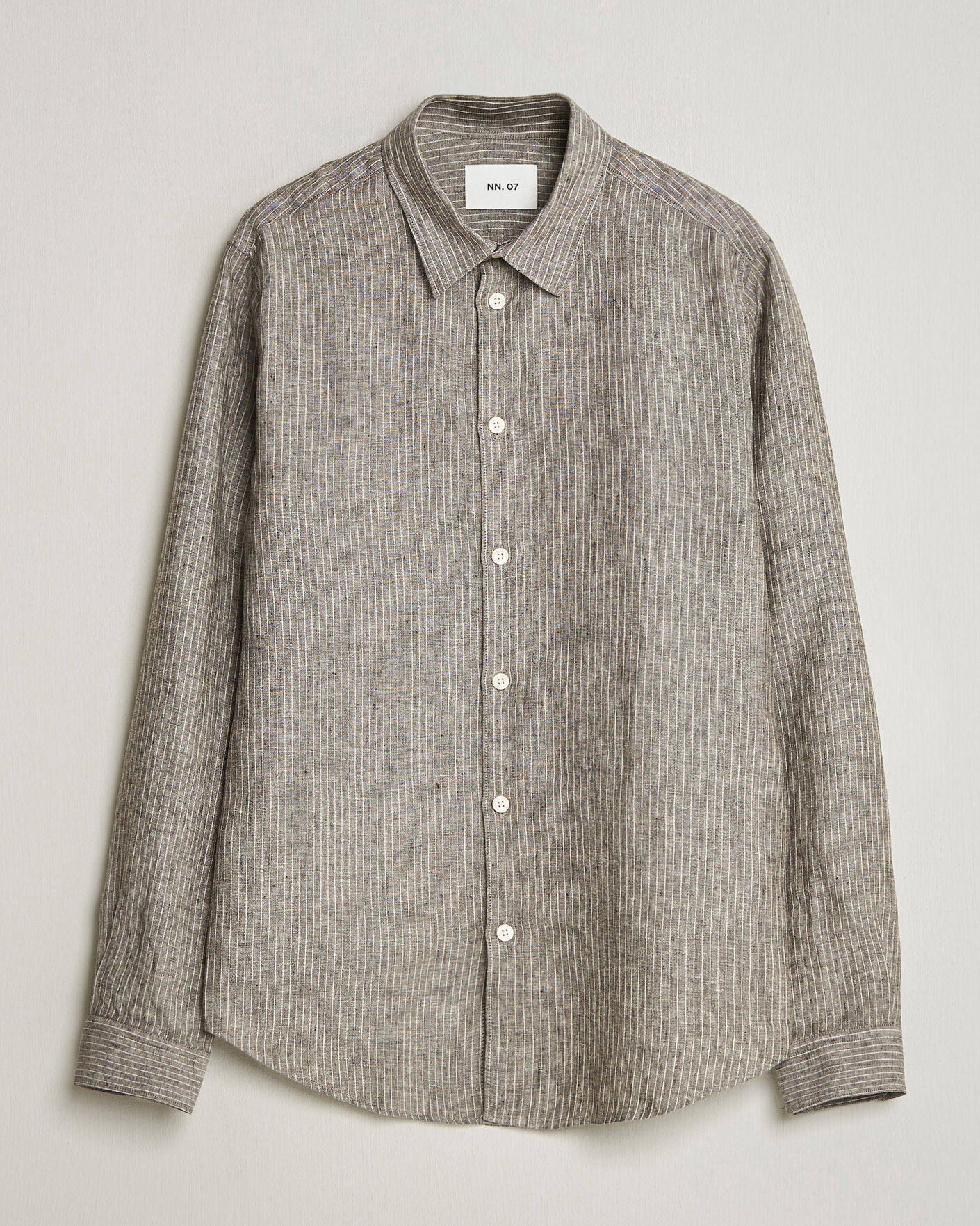 Herre | Skjorter | NN07 | Enzo Linen Shirt Clay Stripe