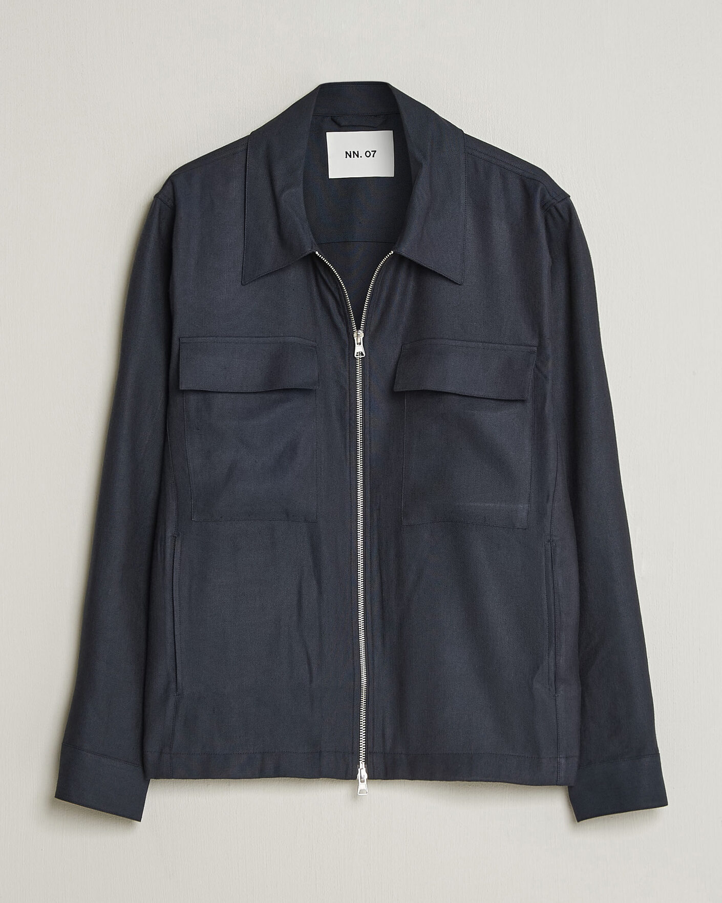 Herre | Skjorter | NN07 | Alban Linen/Viscose Overshirt Deep Navy