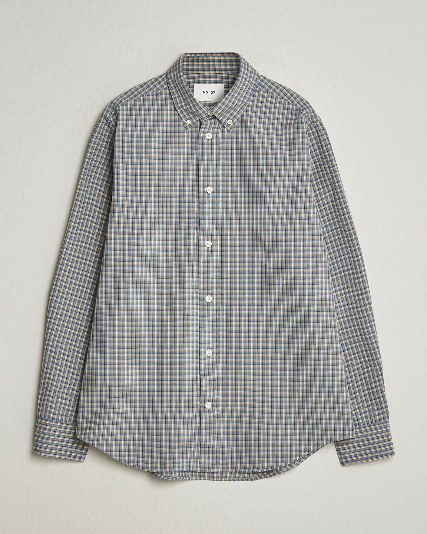 Herre | Skjorter | NN07 | Colby Brushed Cotton Shirt Blue Check